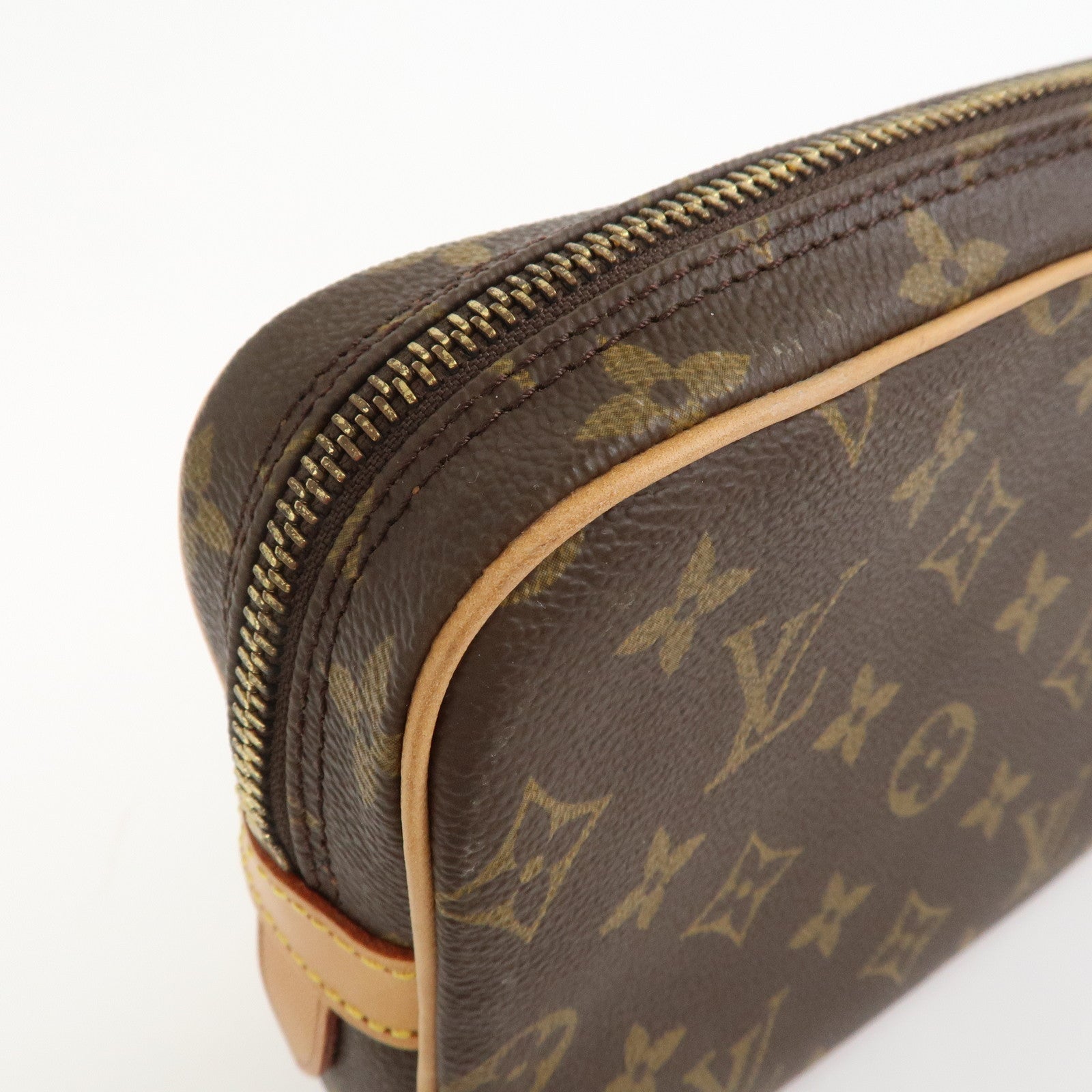 Louis Vuitton Monogram Marly Dragonne GM Clutch Bag Brown M51825