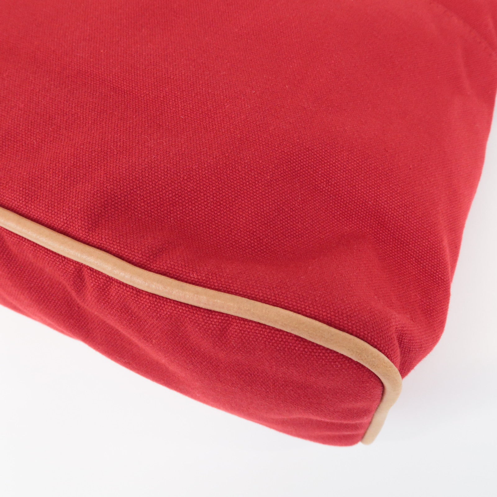 HERMES Bolide Toille H Leather Pouch GM Cosmetic Pouch Red