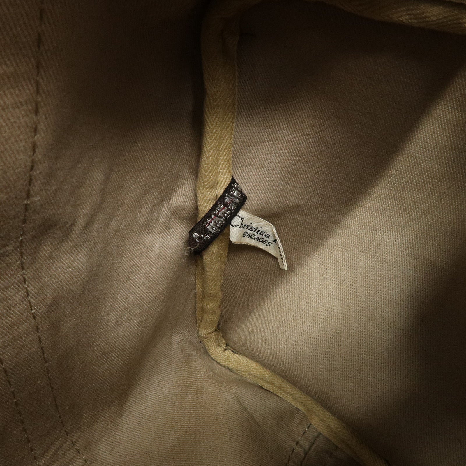 Christian Dior Trotter Jacquard Leather Boston Bag Hand Bag Navy