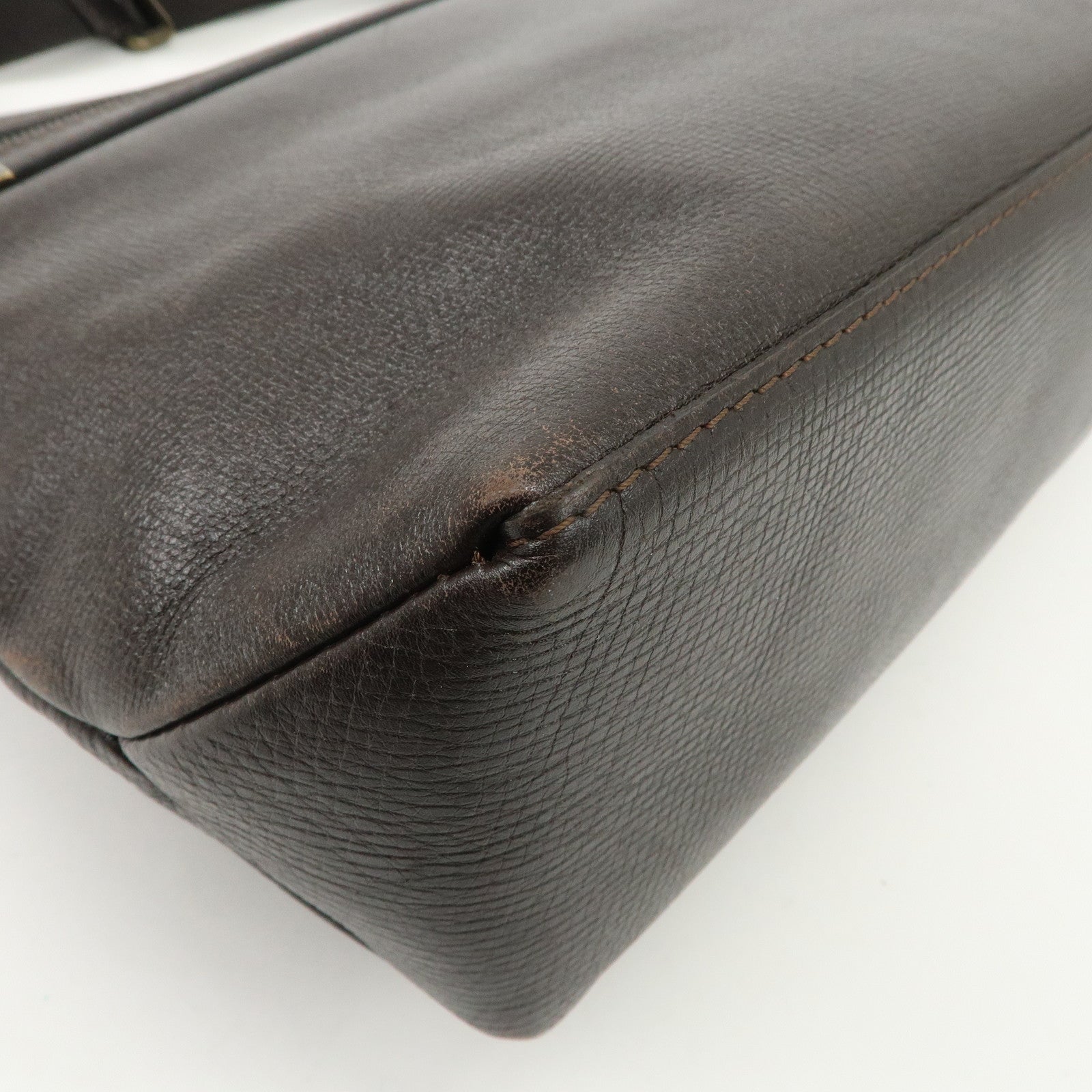 Louis Vuitton Utah Leather Ohama Style Shoulder Bag Cafe M92994 Used