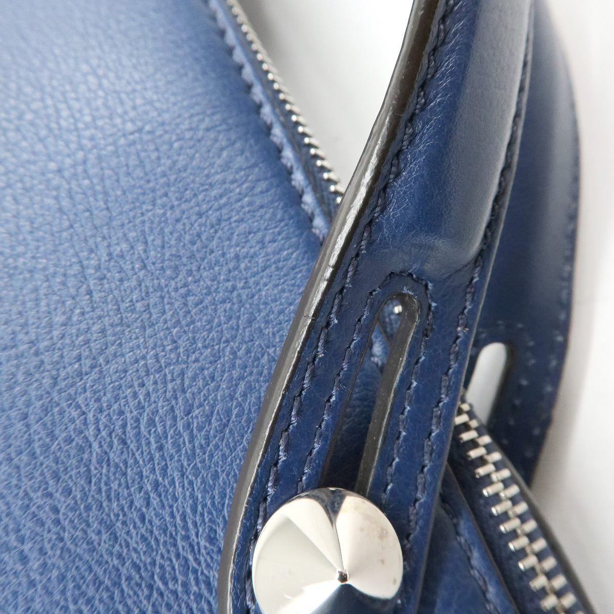 FENDI By The Way Leather 2Way Bag Hand Bag Shoulder Bag Blue 8BL124
