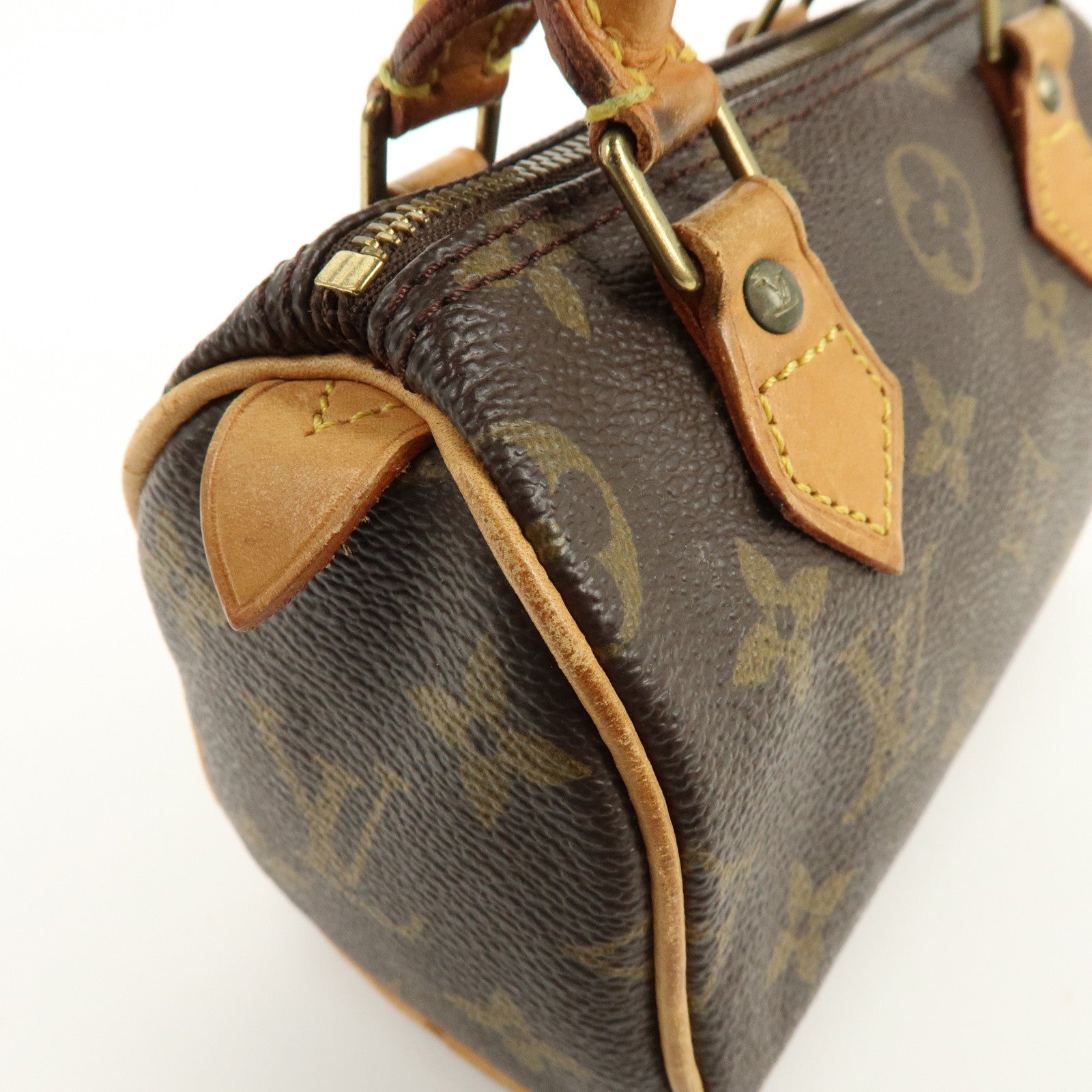 Louis Vuitton Monogram Mini Speedy Hand Bag Brown M41534