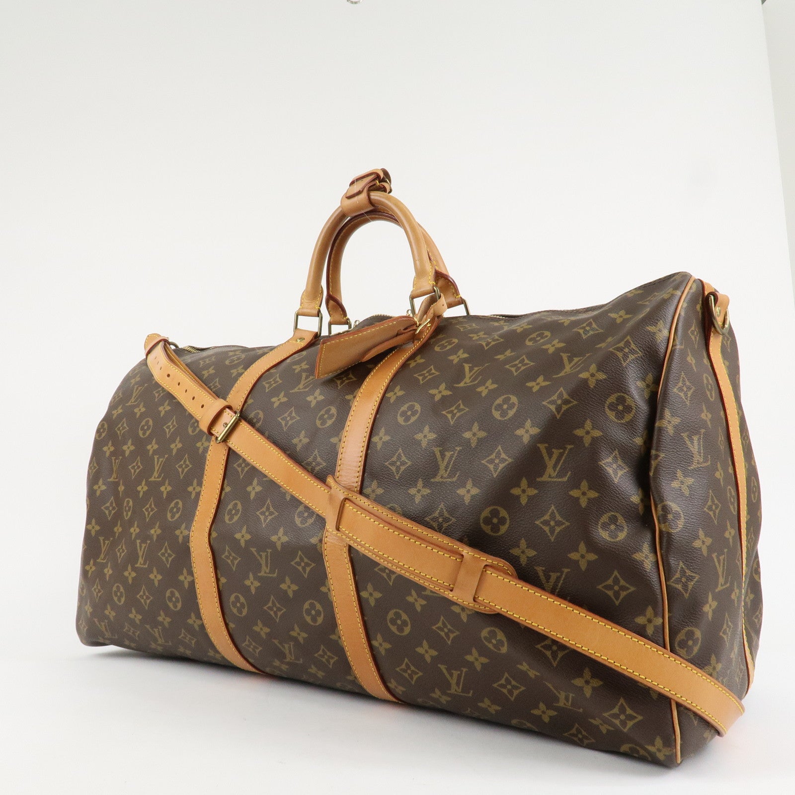 Louis Vuitton Monogram Keep All Bandouliere 60 Bag Brown M41412 Used