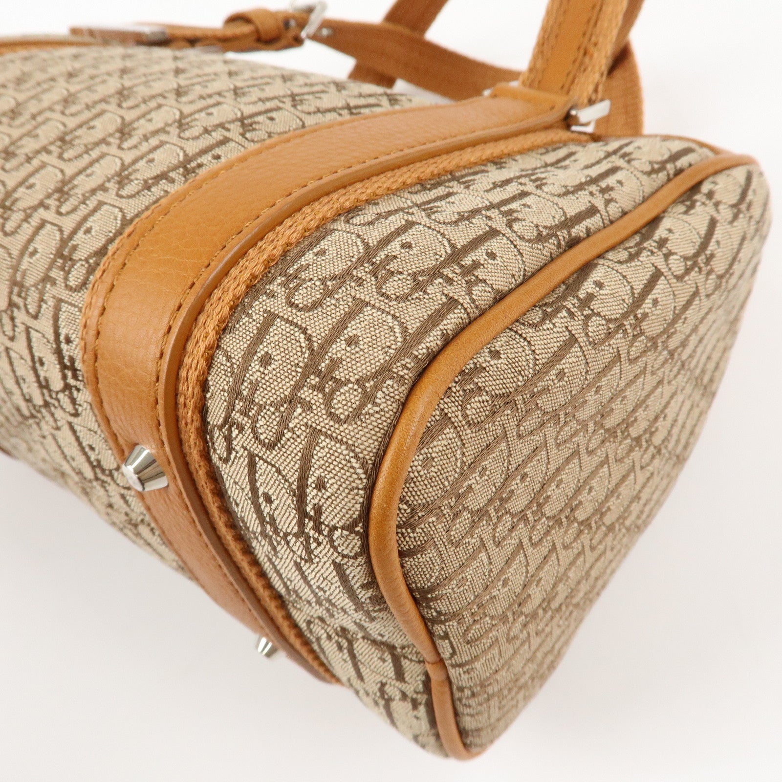 Christian Dior Trotter Canvas Leather Mini Boston Bag Hand Bag Used