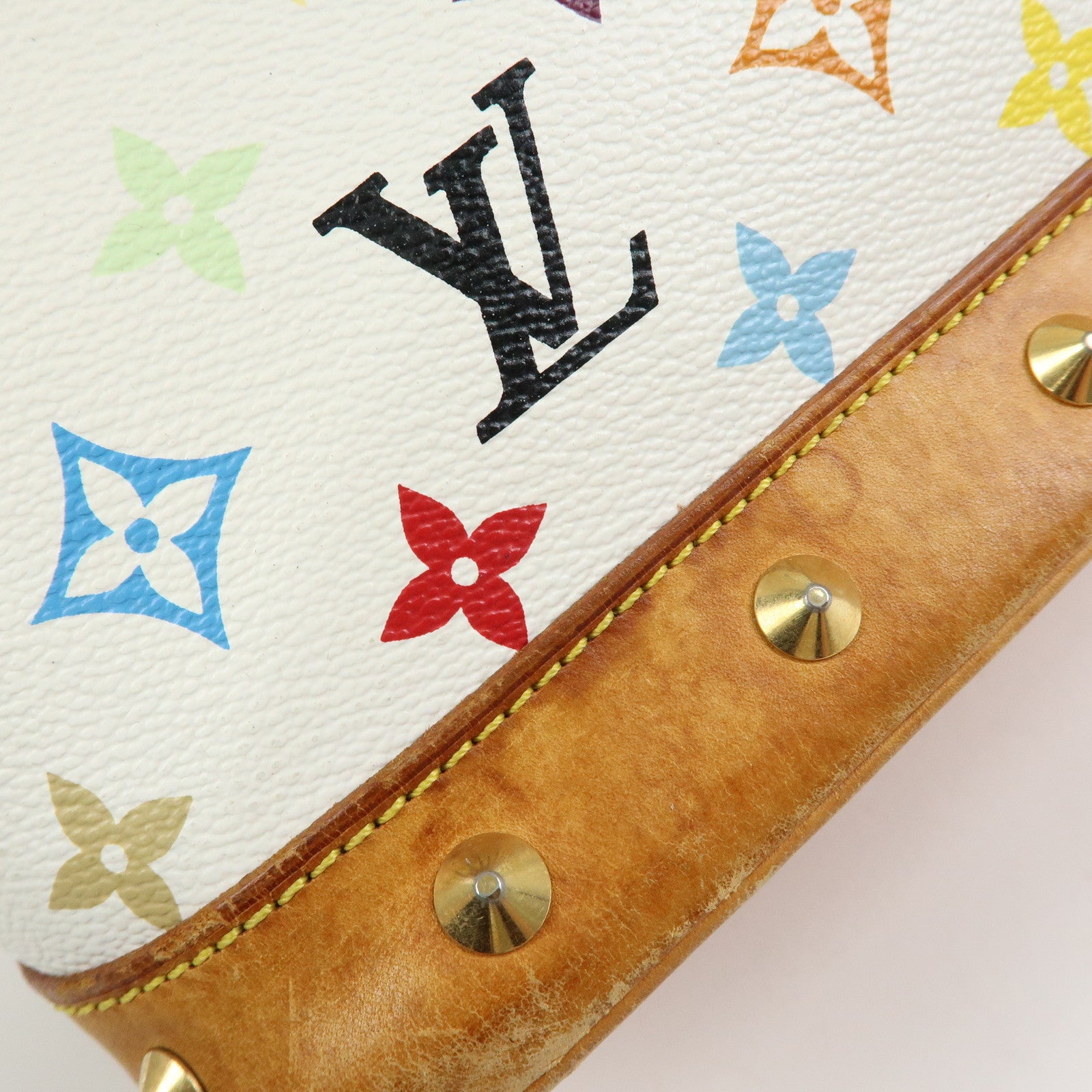 Louis Vuitton Monogram Multicolor Alma PM Hand Bag Blanc M92647