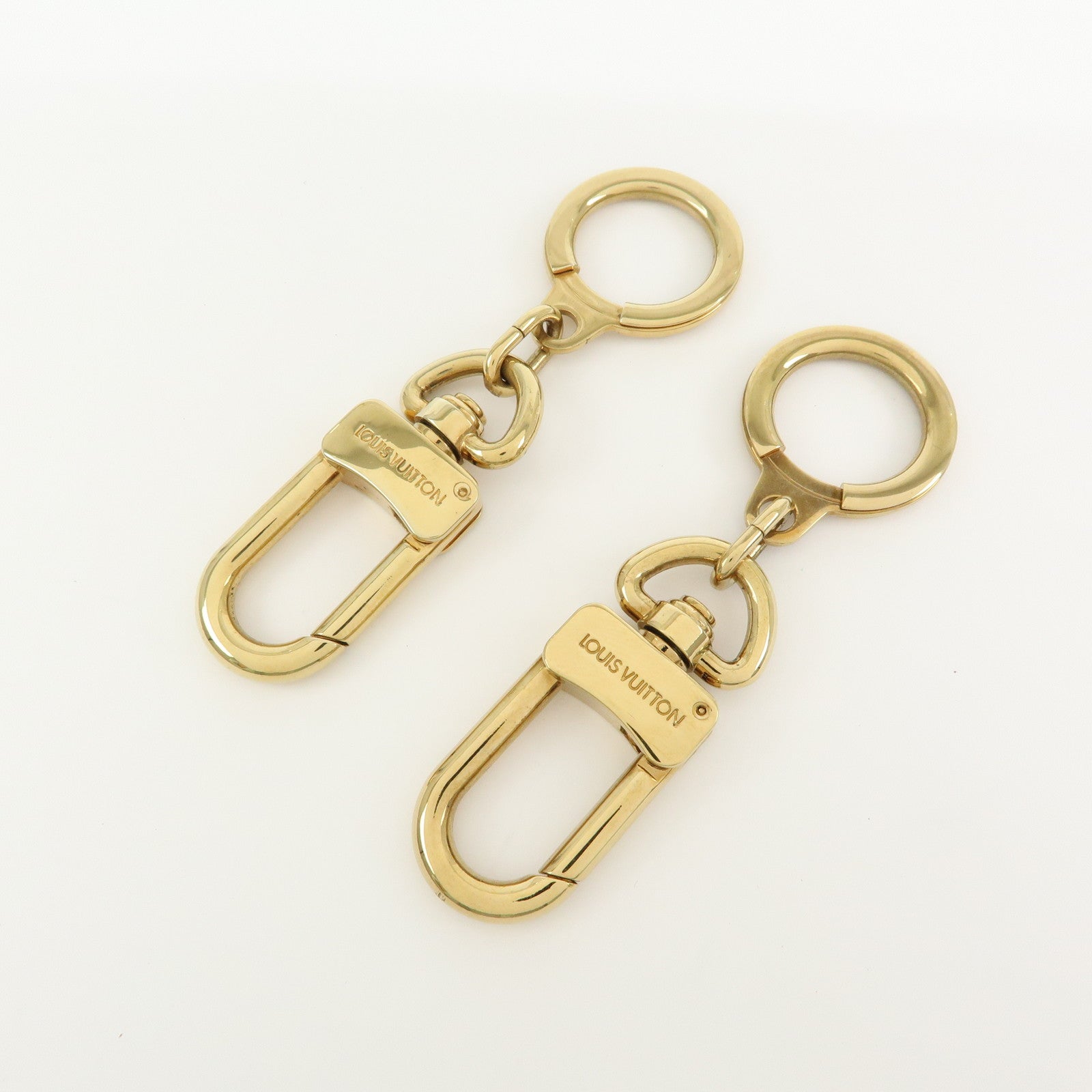 Louis Vuitton Set of 2 Anocles Key Chain Bag Charms Gold M62694