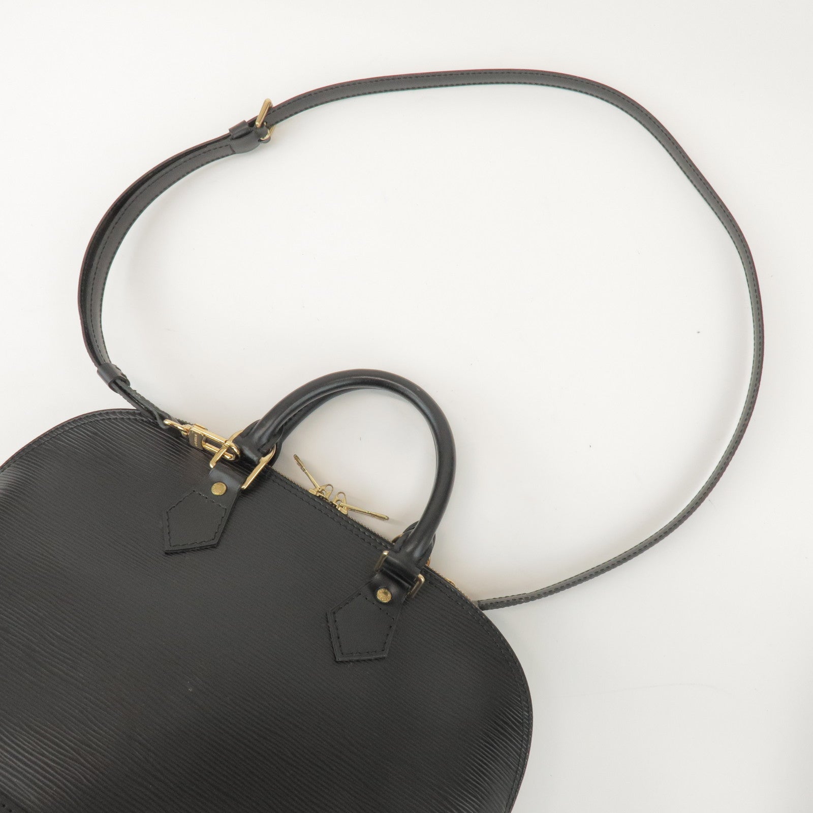 Louis Vuitton Epi Alma 2Way Hand Bag Shoulder Bag Noir Black M52142