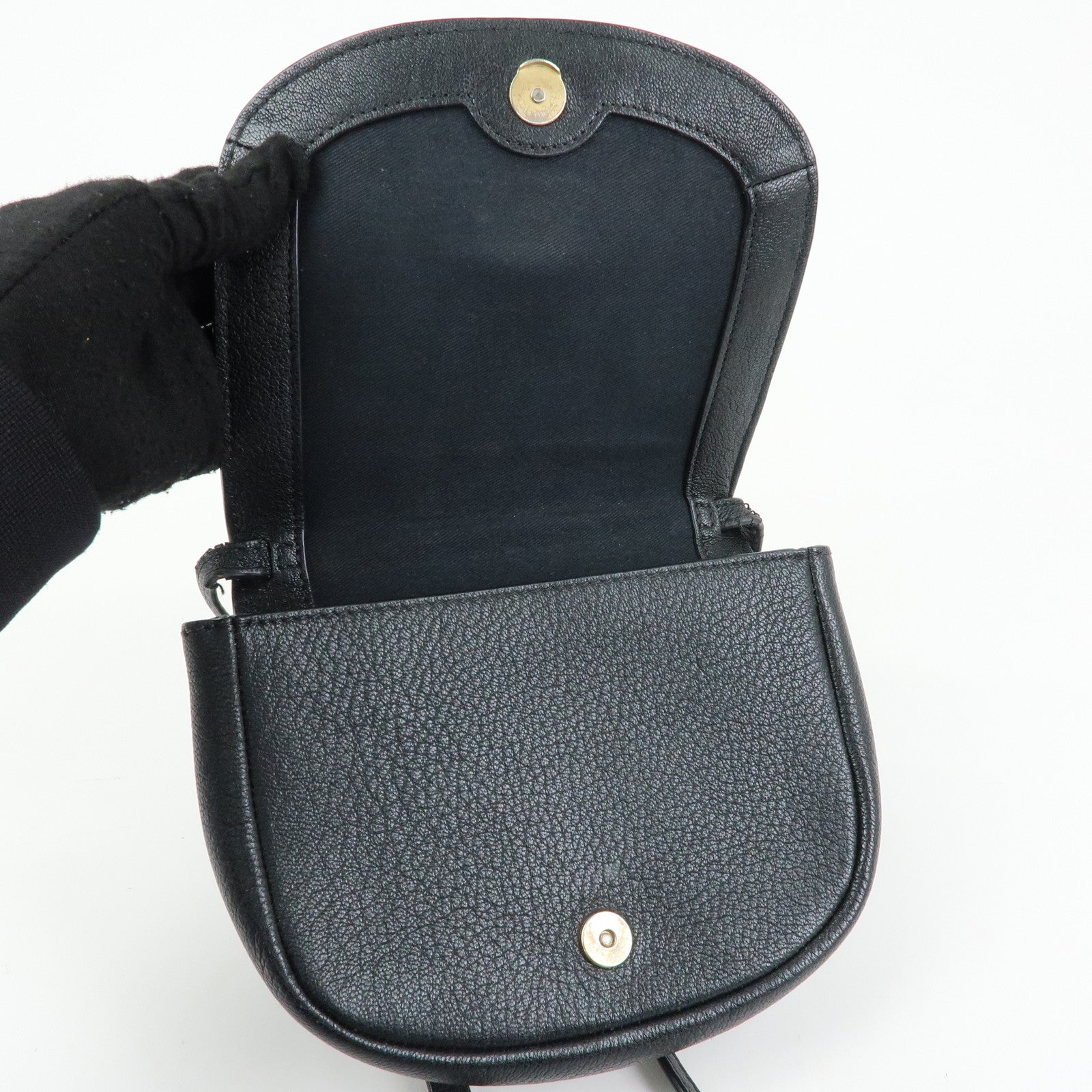 Chloe See By Chloe Hana Leather Shoulder Crossbody Bag Black