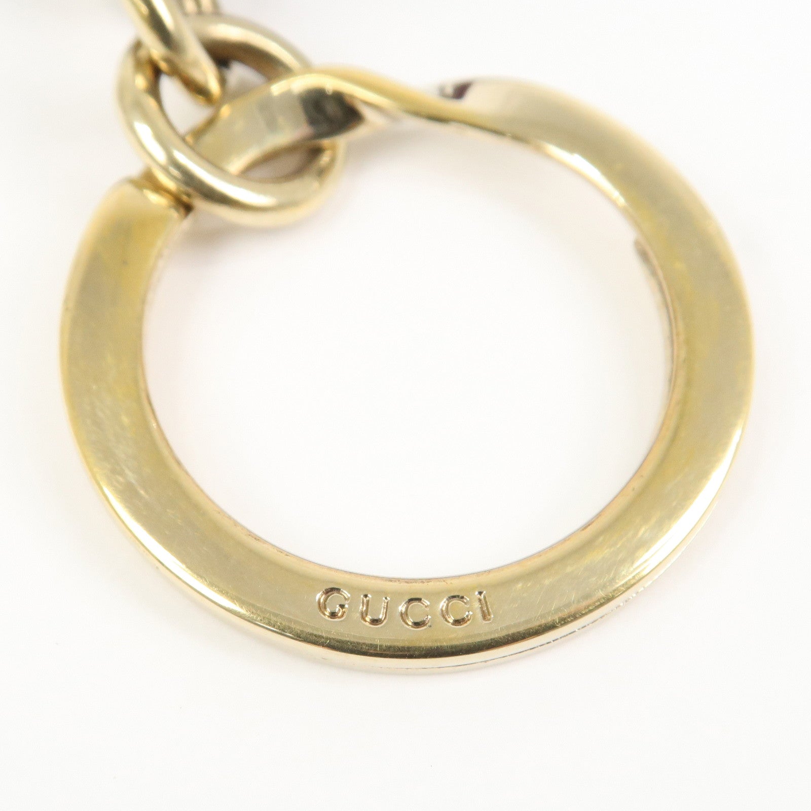 GUCCI Interlocking G Bijou Bag Charm Key Holder Purple 354359