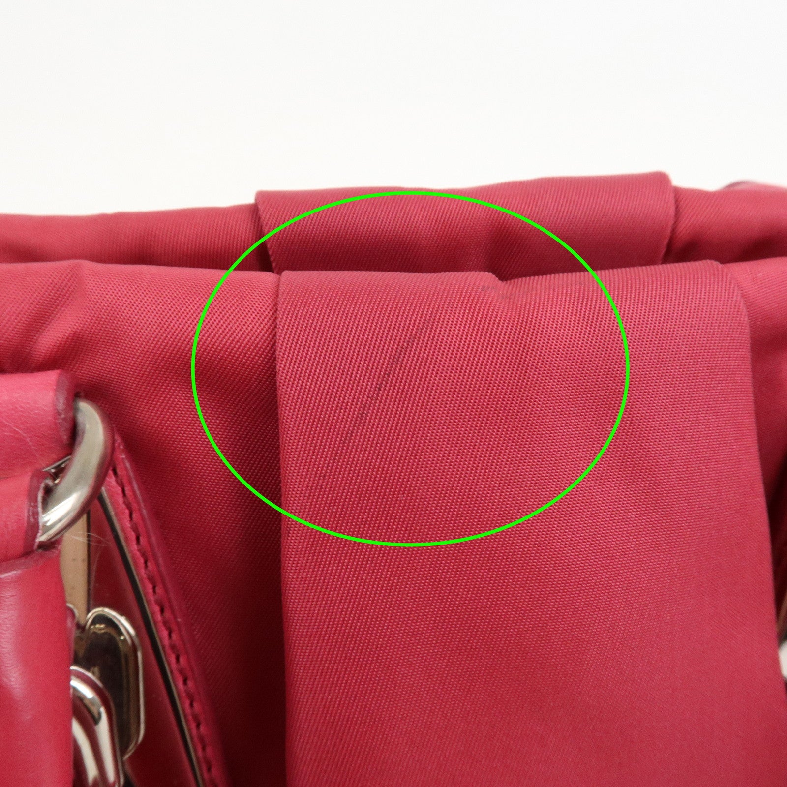 PRADA Logo Nylon Leather 2Way Bag Hand Bag Shoulder Bag Pink