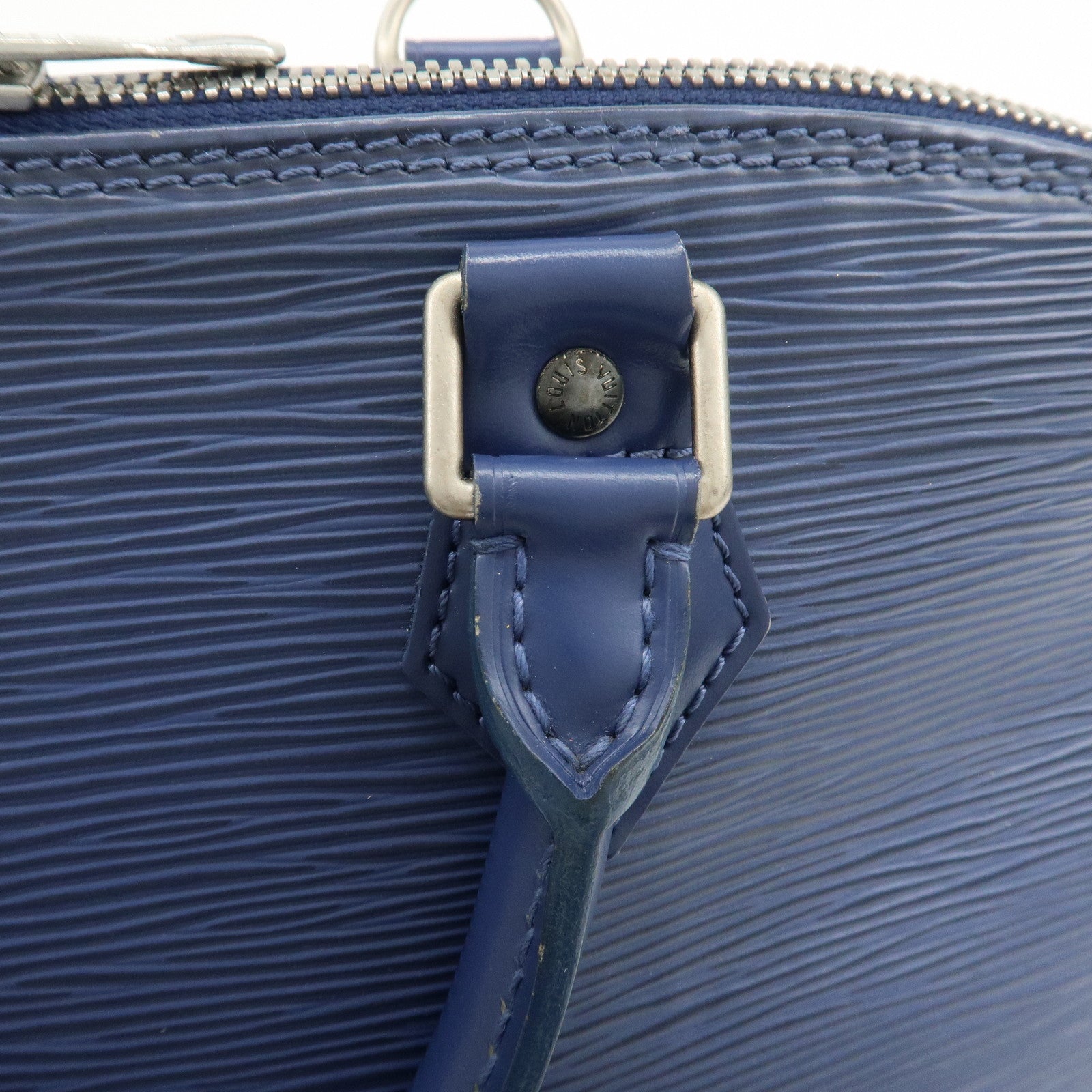Louis Vuitton Epi Leather Alma PM Hand Bag Myrtille Blue M5214G