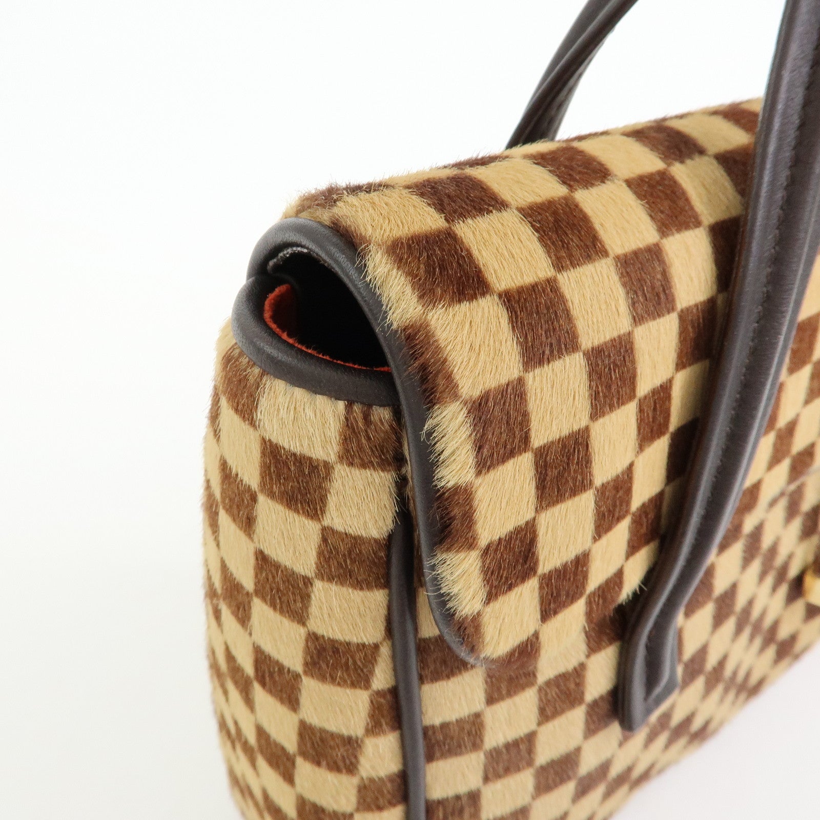 Louis Vuitton Damier Sauvage Lion Hand Bag Beige Brown M92131