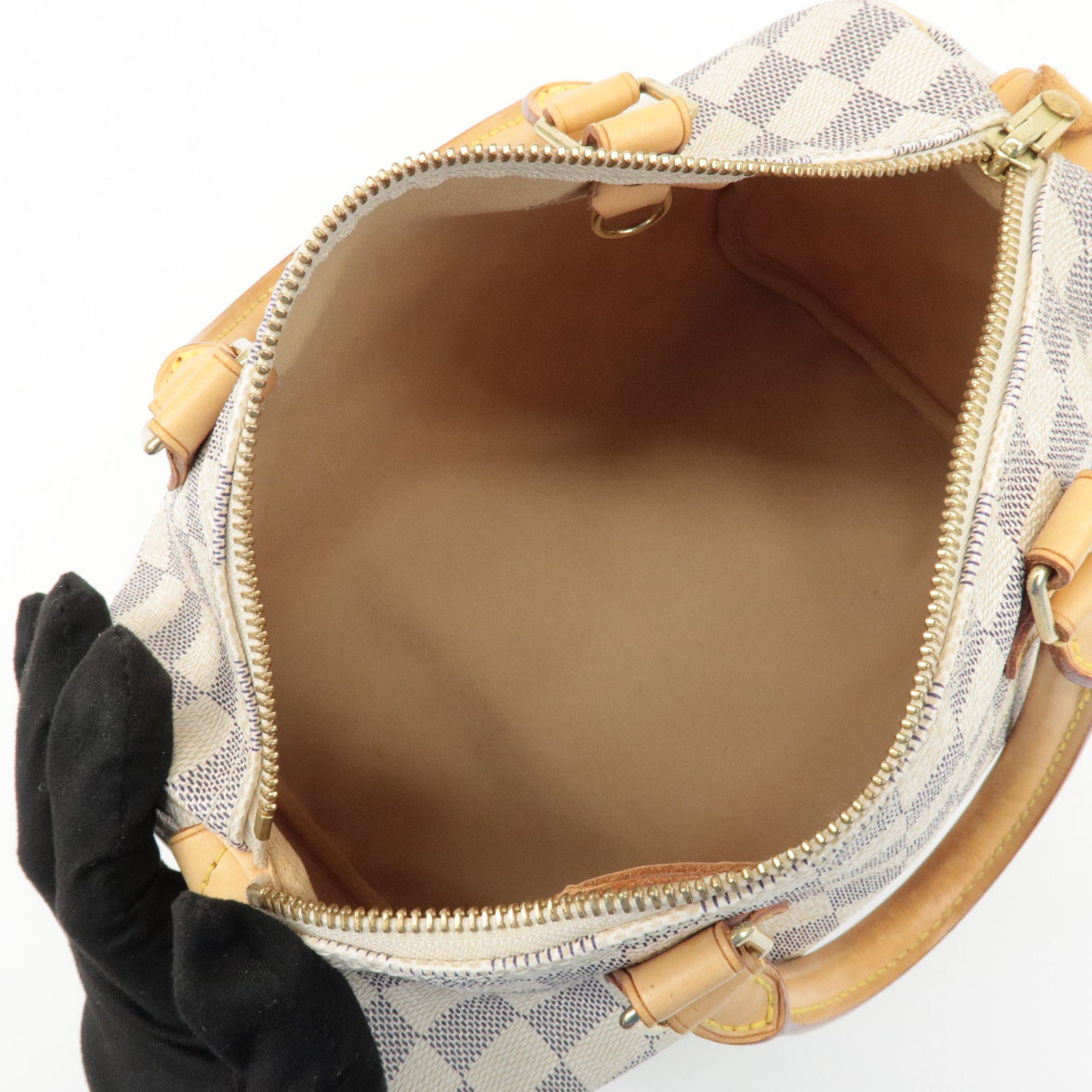 Louis Vuitton Damier Azur Speedy 25 Boston Bag Hand Bag N41534 Used