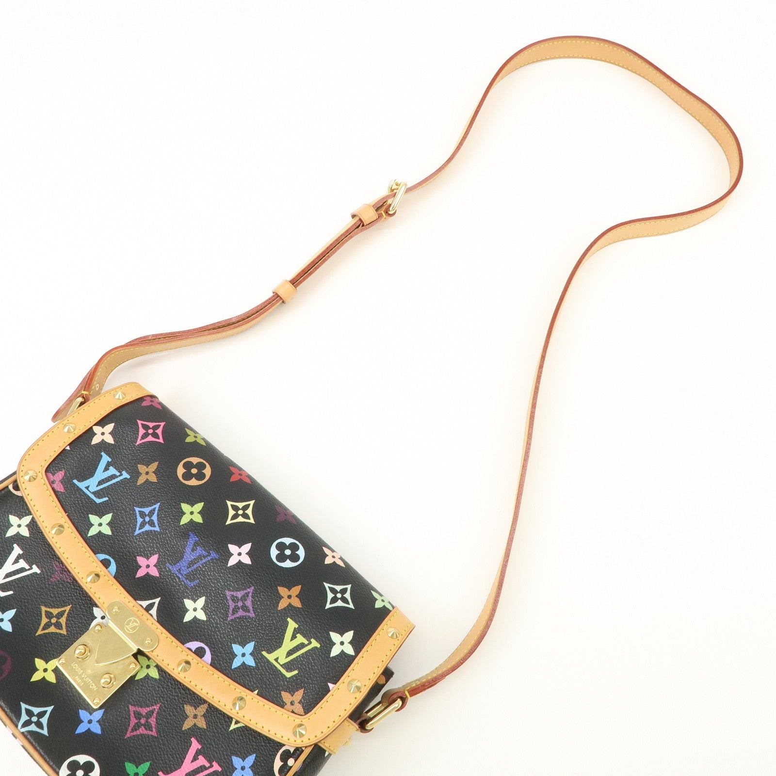 Louis Vuitton Monogram Multicolor Sologne Shoulder Bag Noir M92639 Used