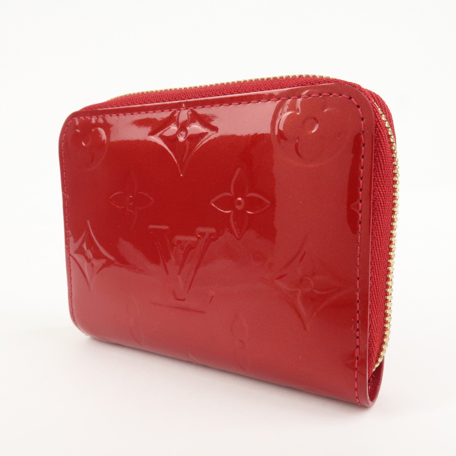 Louis Vuitton Monogram Vernis Leather Zippy Coin Purse Red M93608 Used