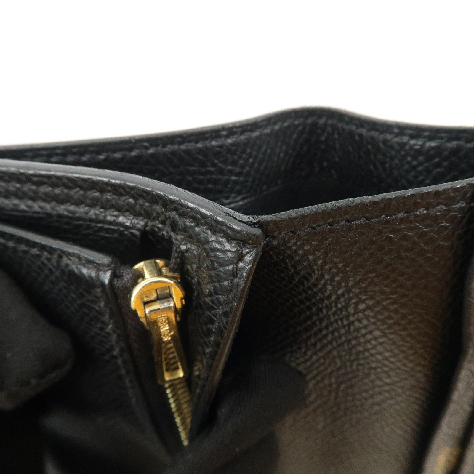 HERMES Bearn Mini Veau Epsom Bi-fold Compact Wallet Z Stamped Black