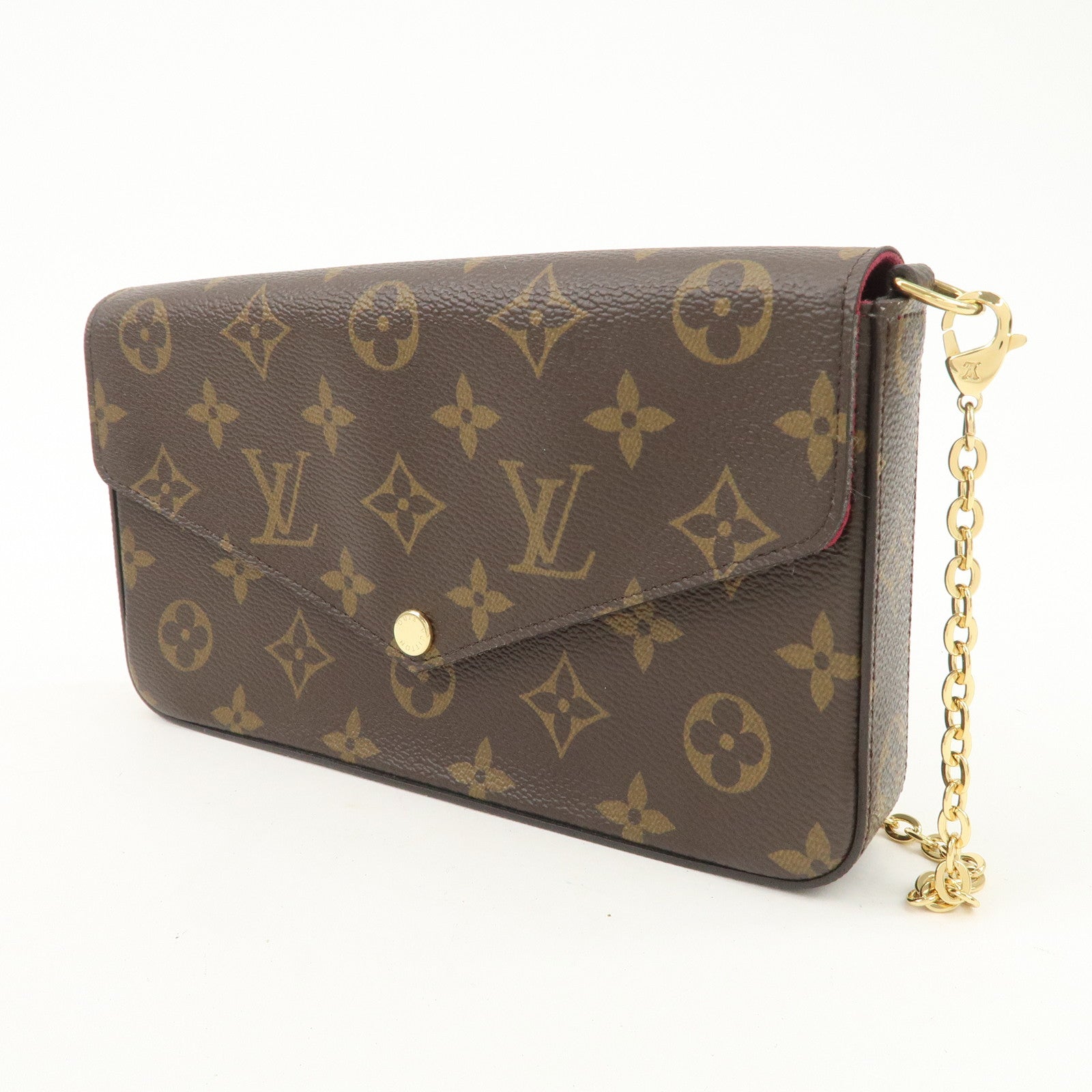 Louis Vuitton Monogram Pochette Felicie Shoulder Bag Brown M61276 Used
