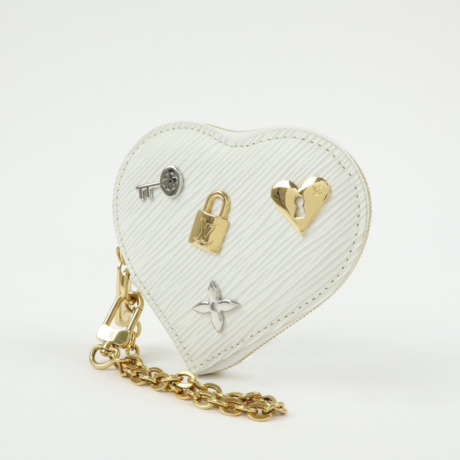 Louis Vuitton Epi Love Lock Porte Monnaie Coeur Coin Case M63996