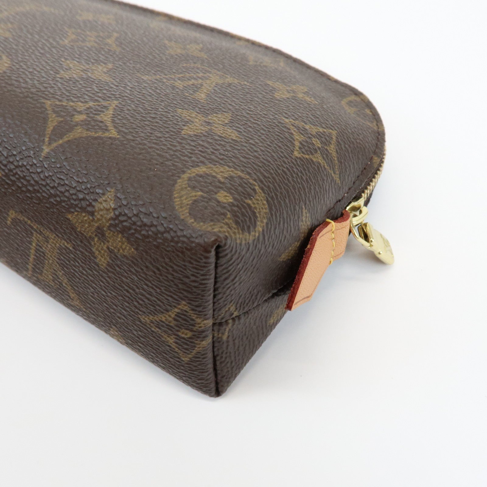 Louis Vuitton Monogram Pochette Cosmetic Pouch Brown M47515