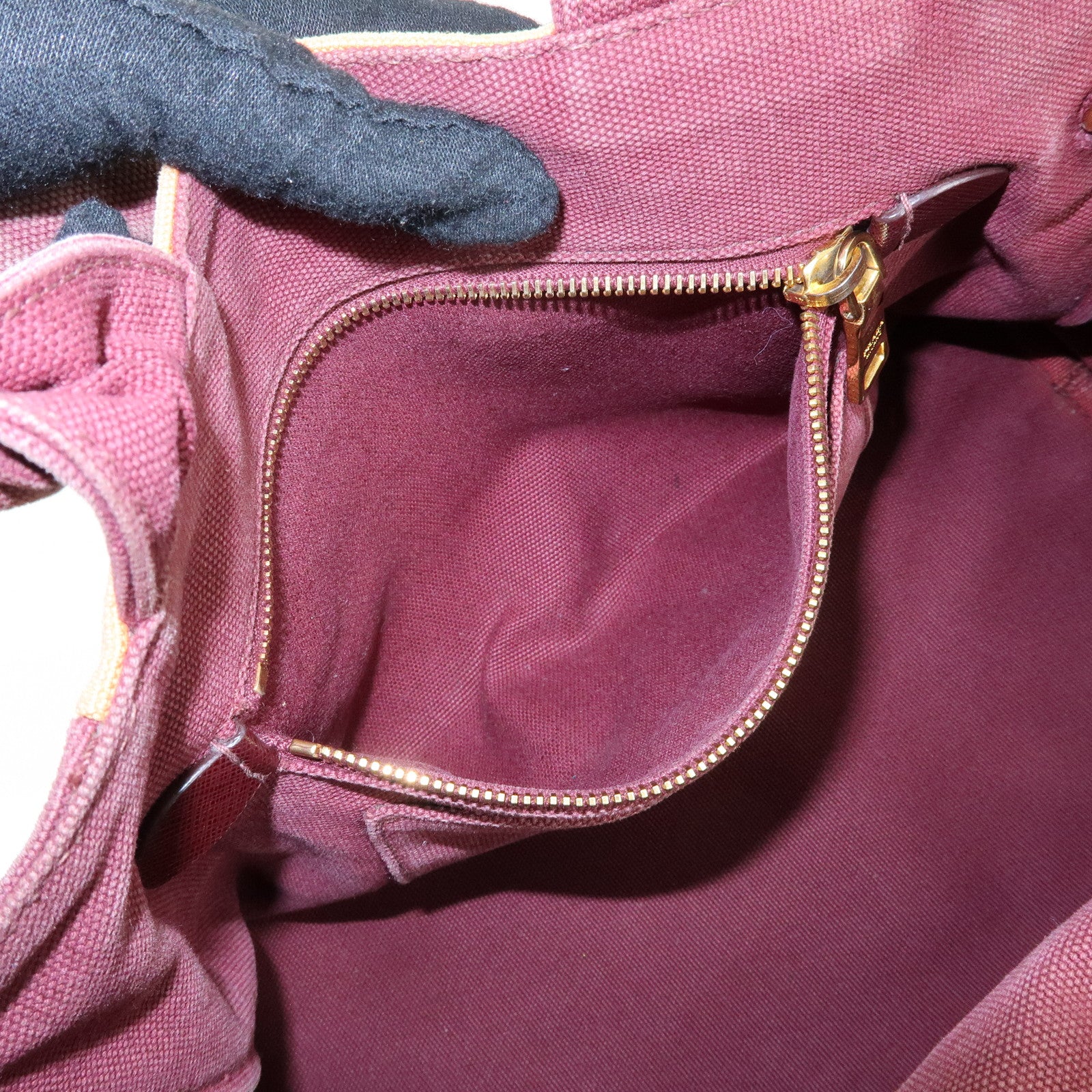 PRADA Logo Canapa Canvas 2Way Bag Tote Bag Orange Purple B1877G