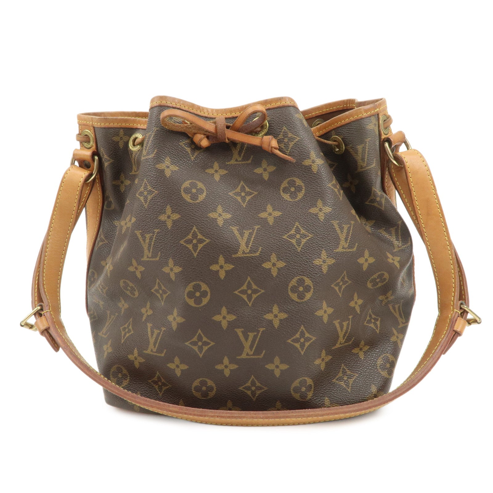 Louis Vuitton Monogram Petit Noe Shoulder Bag Brown M42226