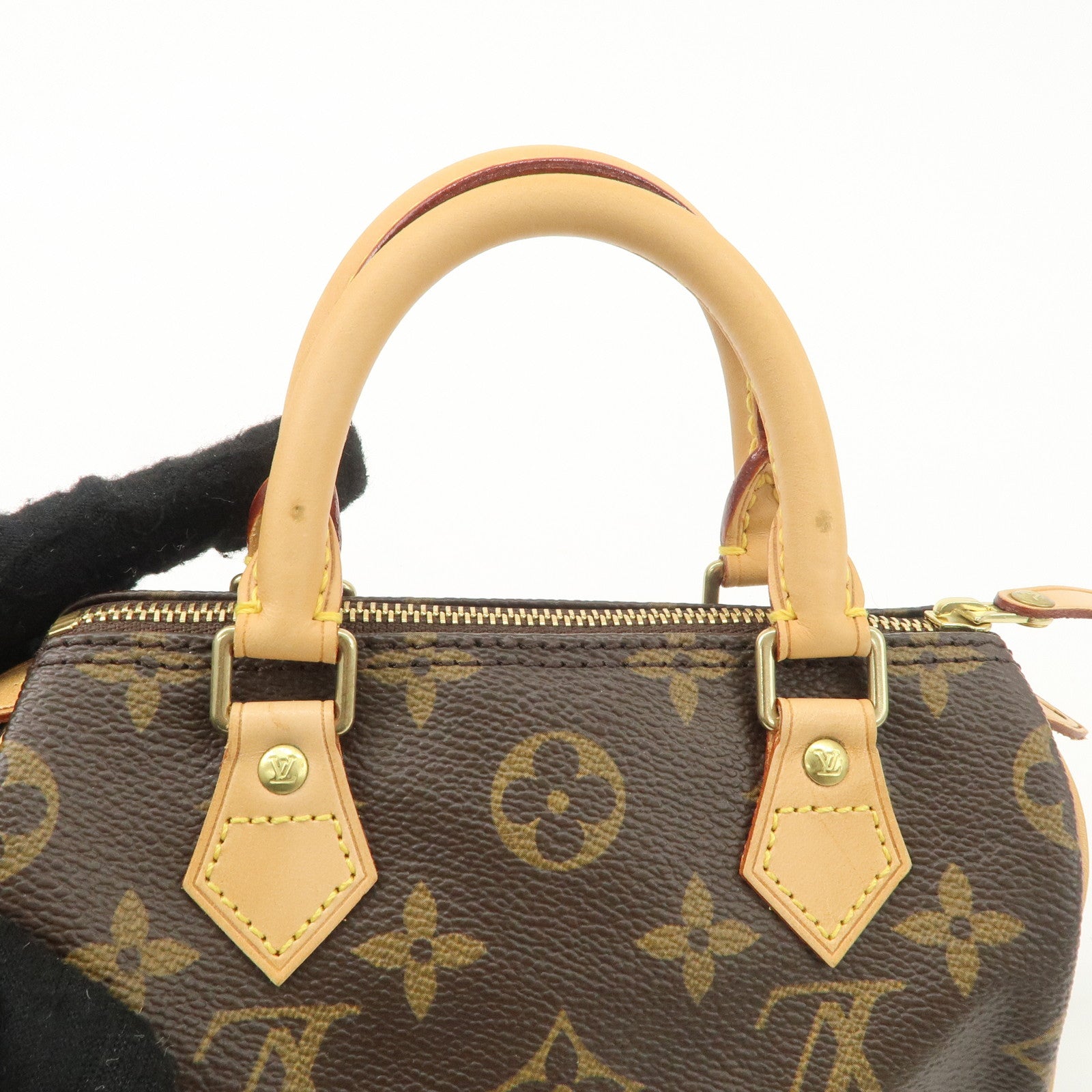 Louis Vuitton Monogram Mini Speedy Hand Bag & Strap M41534 Used