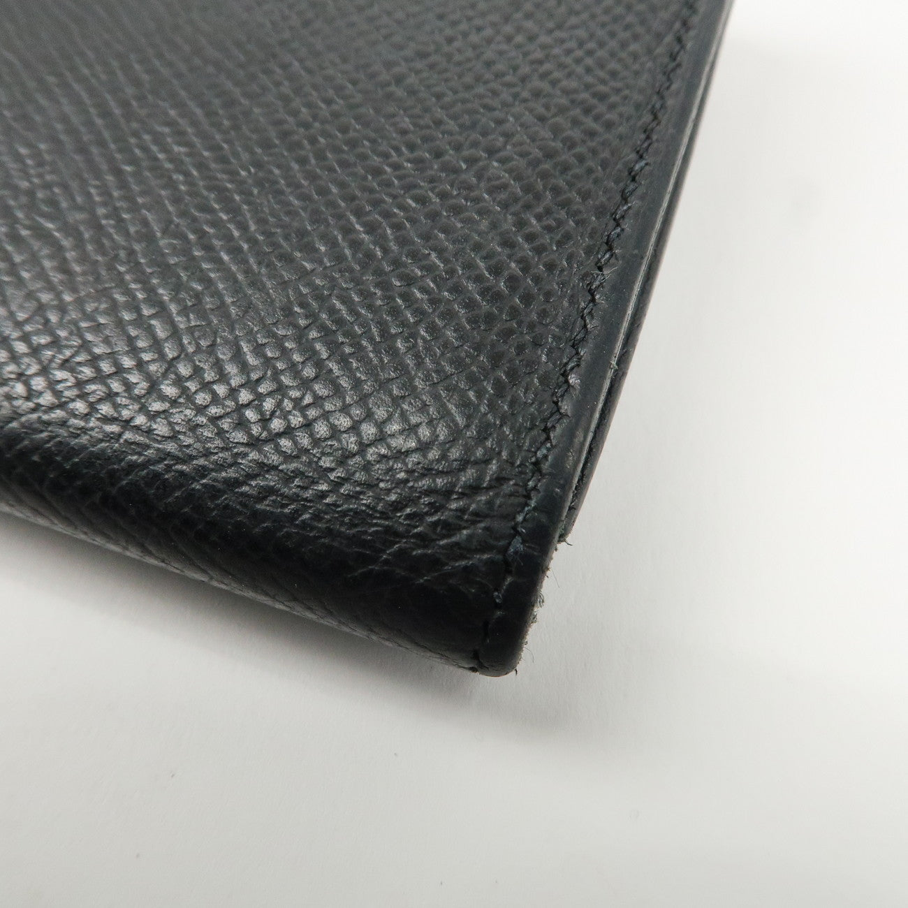 HERMES Epson Bearn Soufflet Long Wallet C Stamped Black Used
