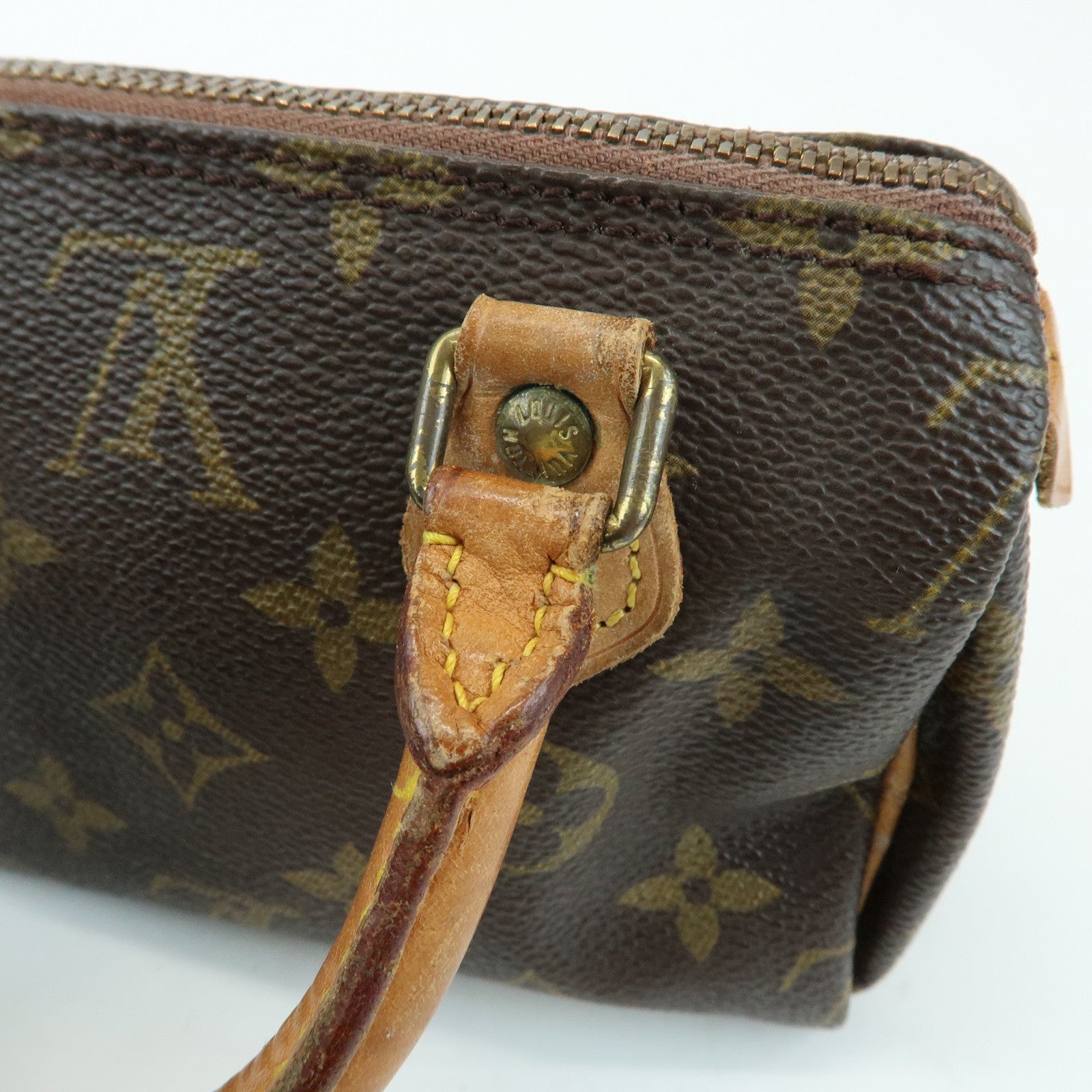Louis Vuitton Monogram Mini Speedy Hand Shoulder Bag Brown M41534