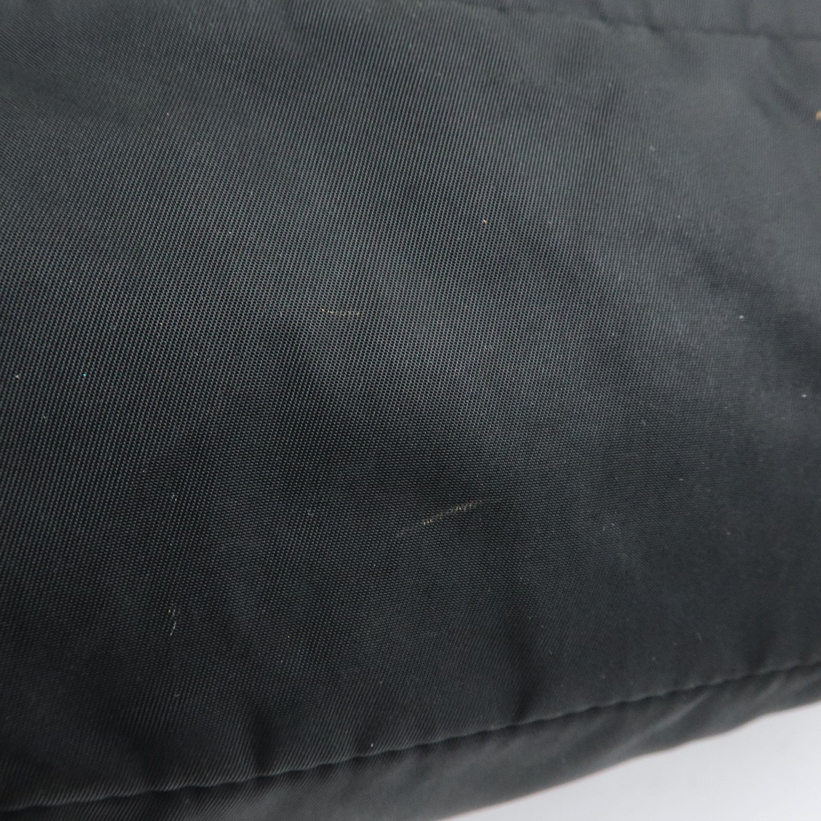 PRADA Triangle Logo Nylon Leather Shoulder Bag Crossbody Bag Black