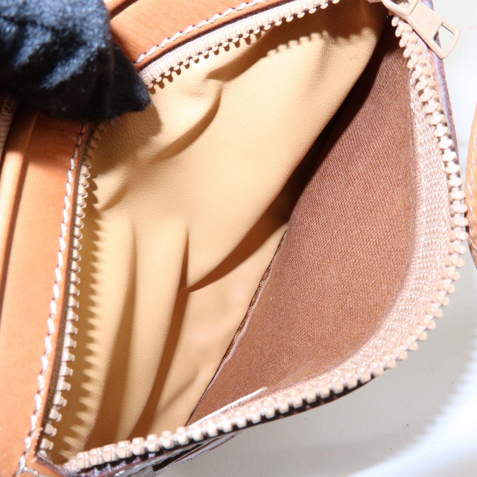 CELINE Macadam PVC Leather Mini Shoulder Crossbody Bag Beige