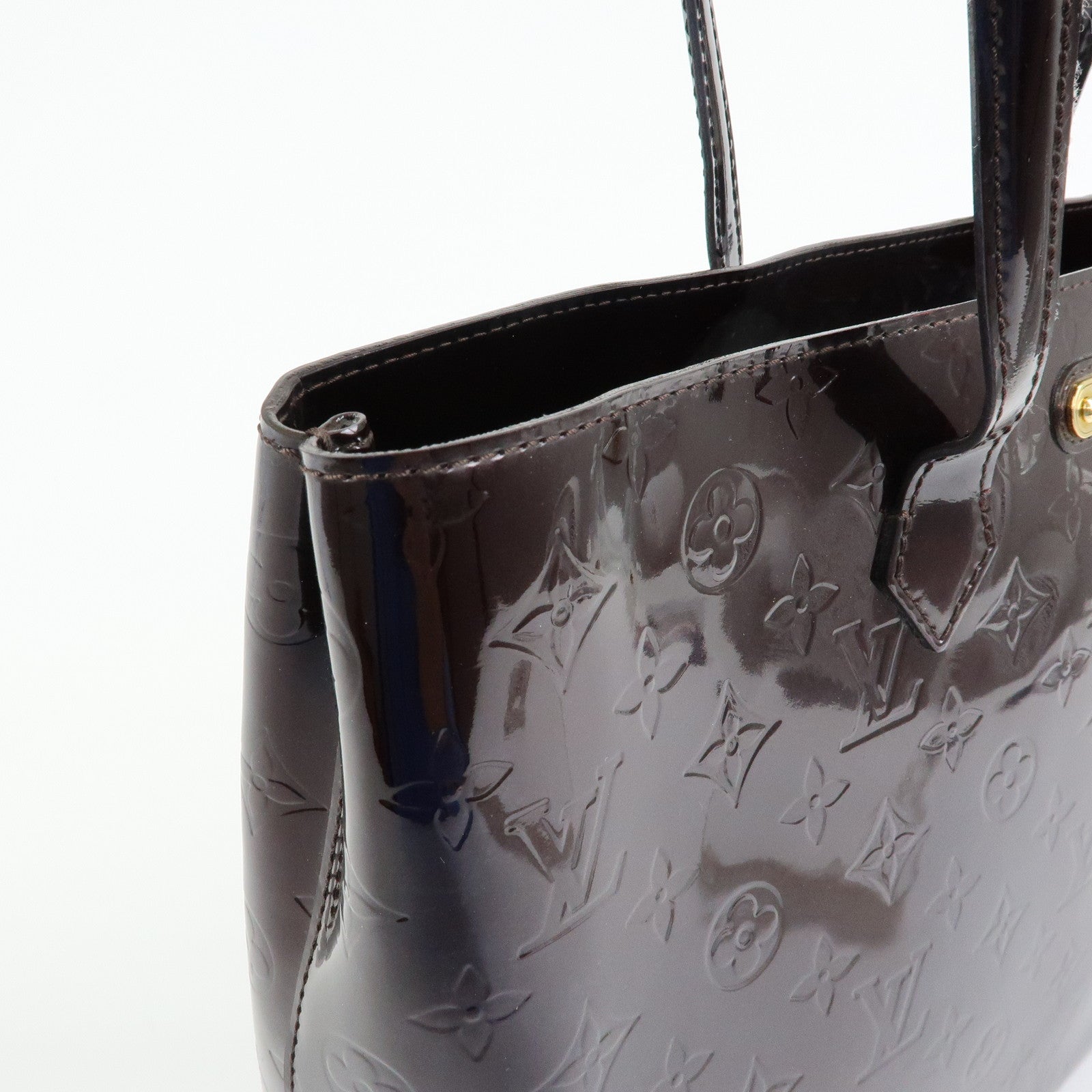 Louis Vuitton Monogram Vernis Leather Wilshire MM Tote Bag Amarante