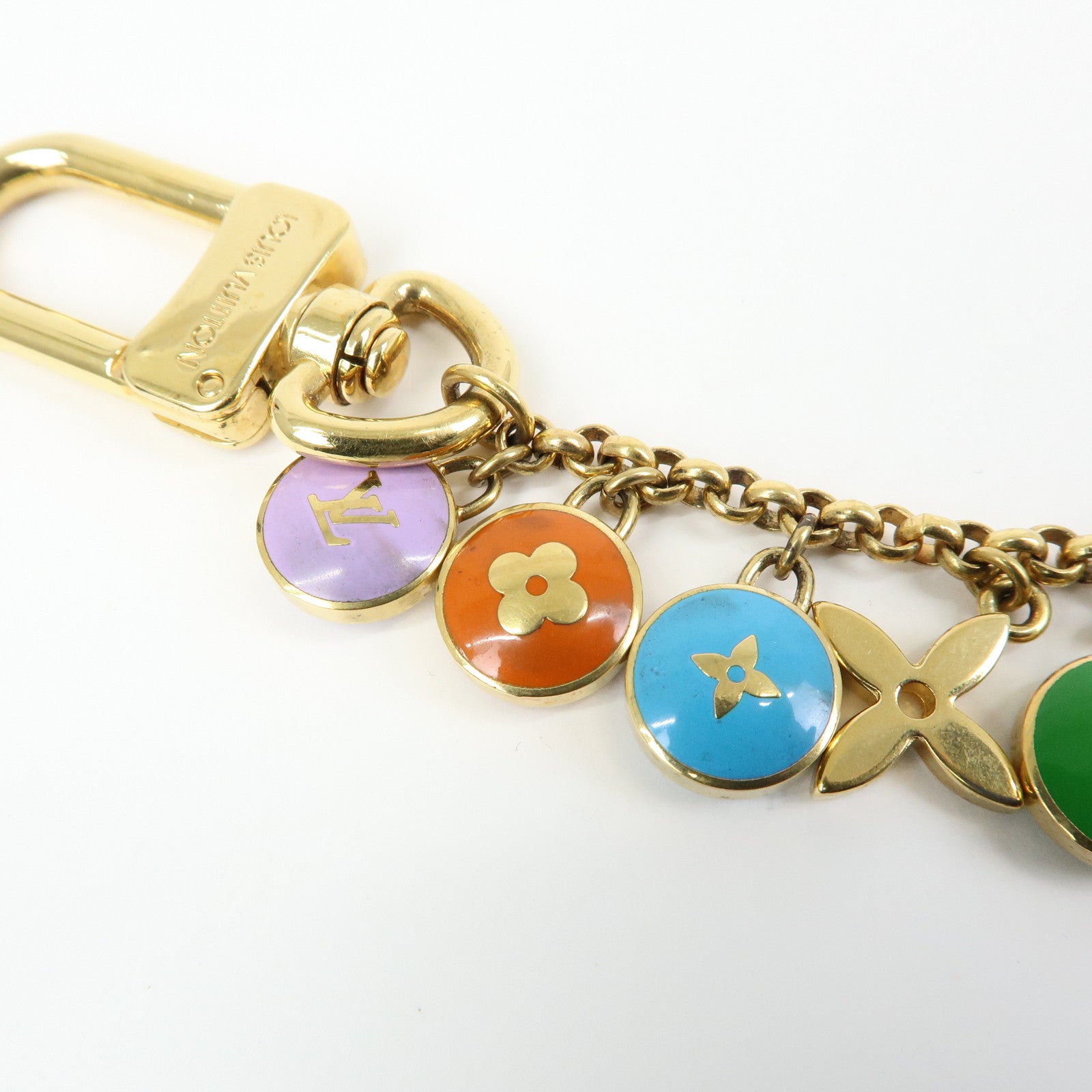 Louis Vuitton Monogram Porte Cles Chaine Pastille Bag Charm M65380