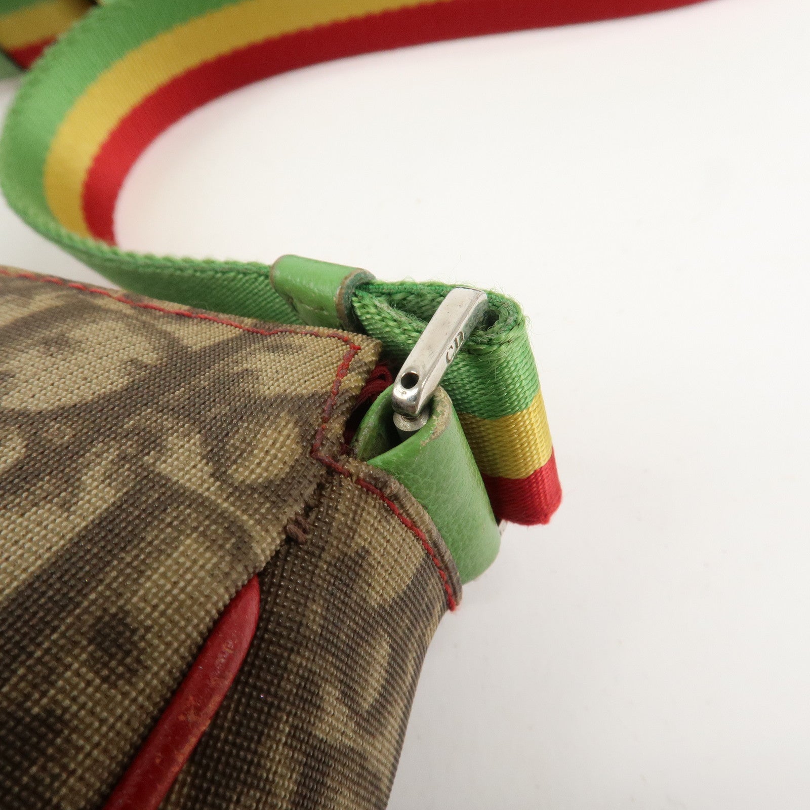 Christian Dior Rasta Trotter PVC Canvas Shoulder Bag Crossbody Bag