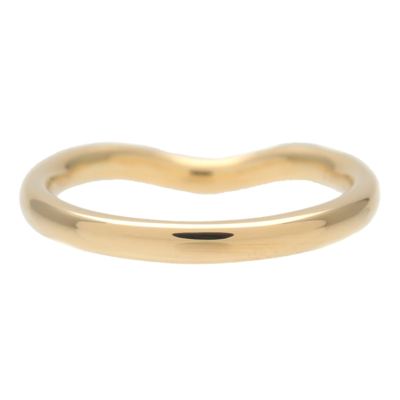 Tiffany & Co Curved Band 9P Diamond Ring 750YG Yellow Gold US4.5