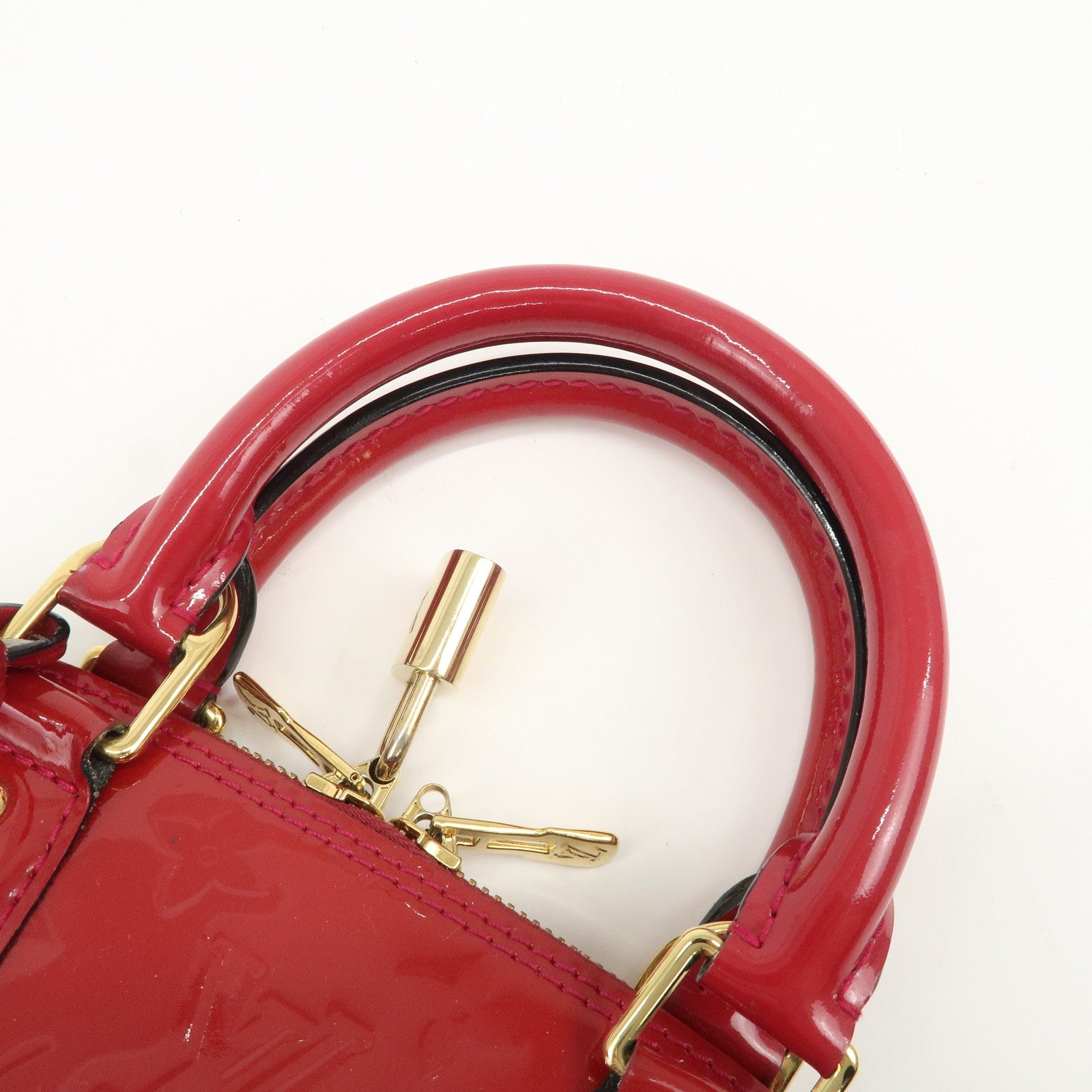 Louis Vuitton Monogram Vernis Alma BB 2Way Bag Rouge Grenade M91698