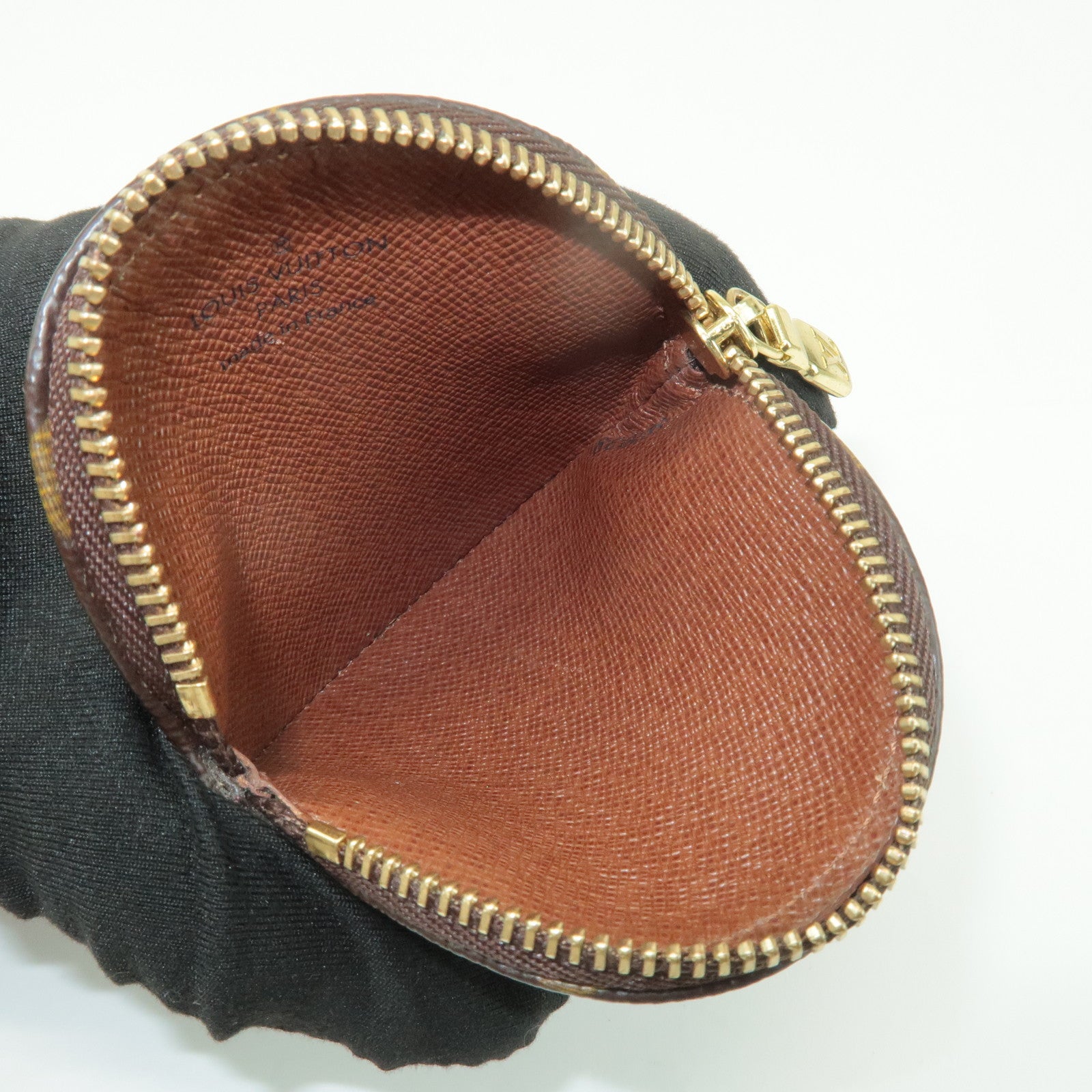 Louis Vuitton Monogram Porte Monnaie Rond Coin Case M61926 Used