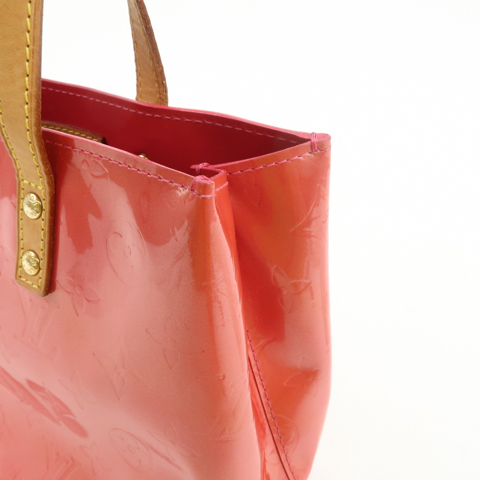 Louis Vuitton Monogram Vernis Lead PM Hand Bag Framboise M9132F