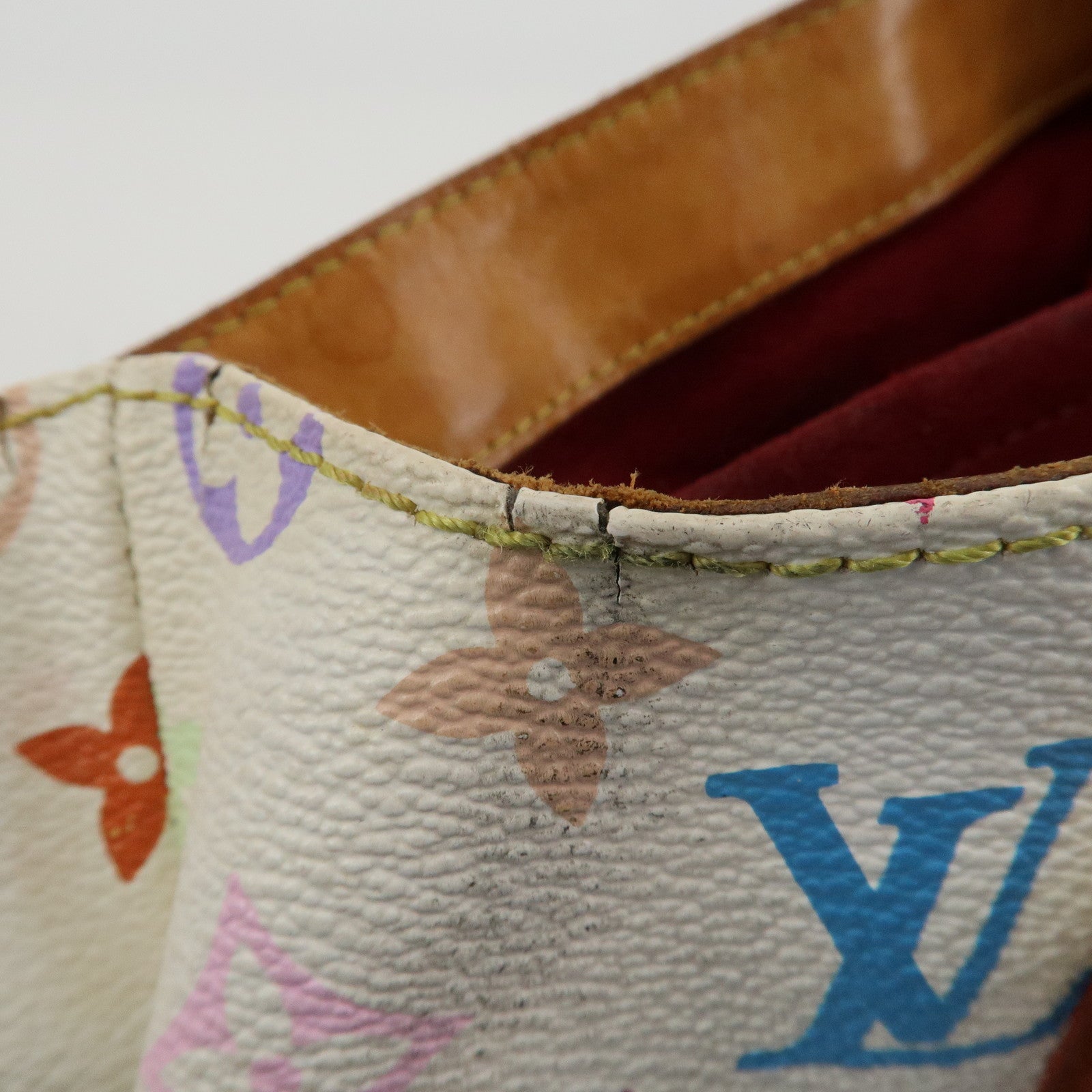 Louis Vuitton Monogram Multicolor Audra Hand Bag Blanc M40047 Used