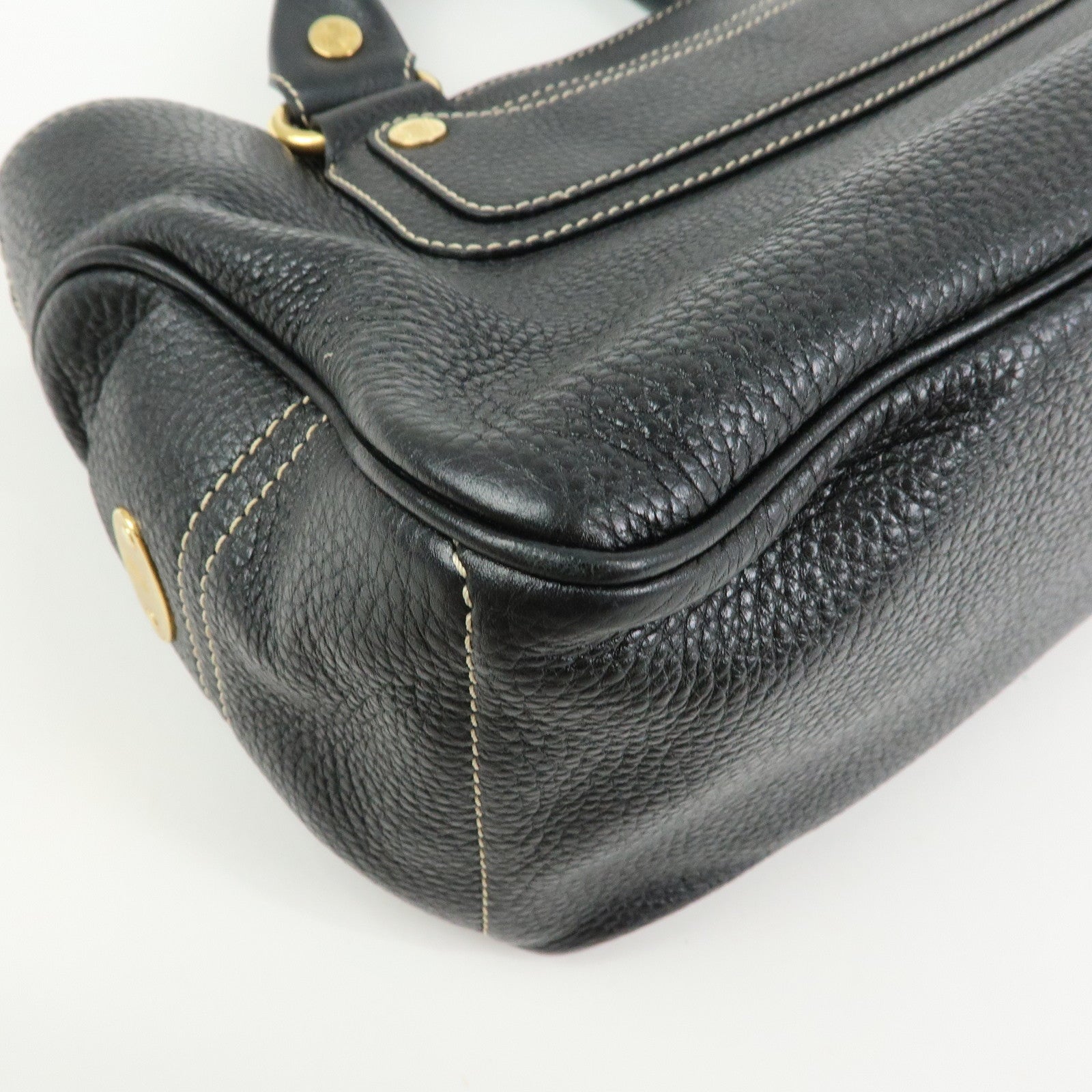CELINE Leather Boogie Bag Hand Bag Black