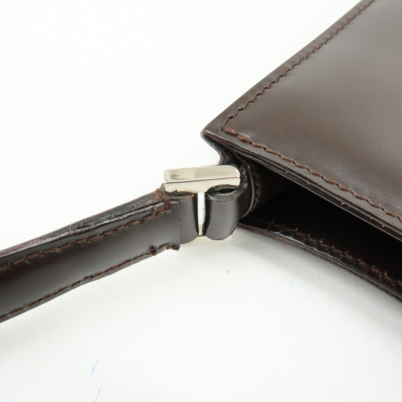 Ferragamo Vara Leather Shoulder Bag Hand Bag Brown