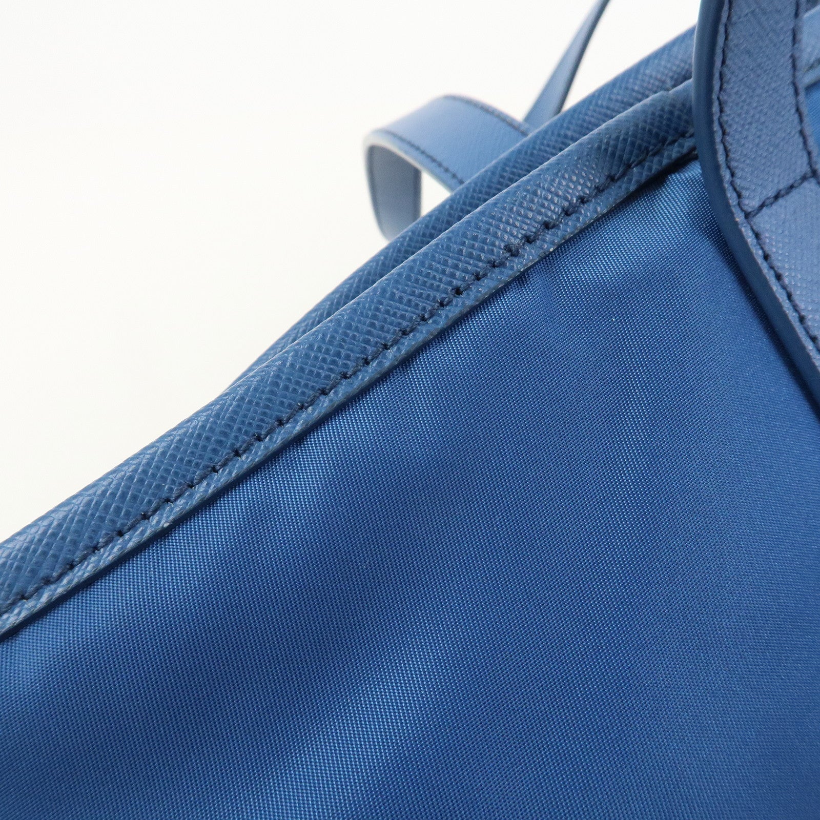 PRADA Triangle Logo Nylon Saffiano Leather 2Way Hand Shoulder Bag