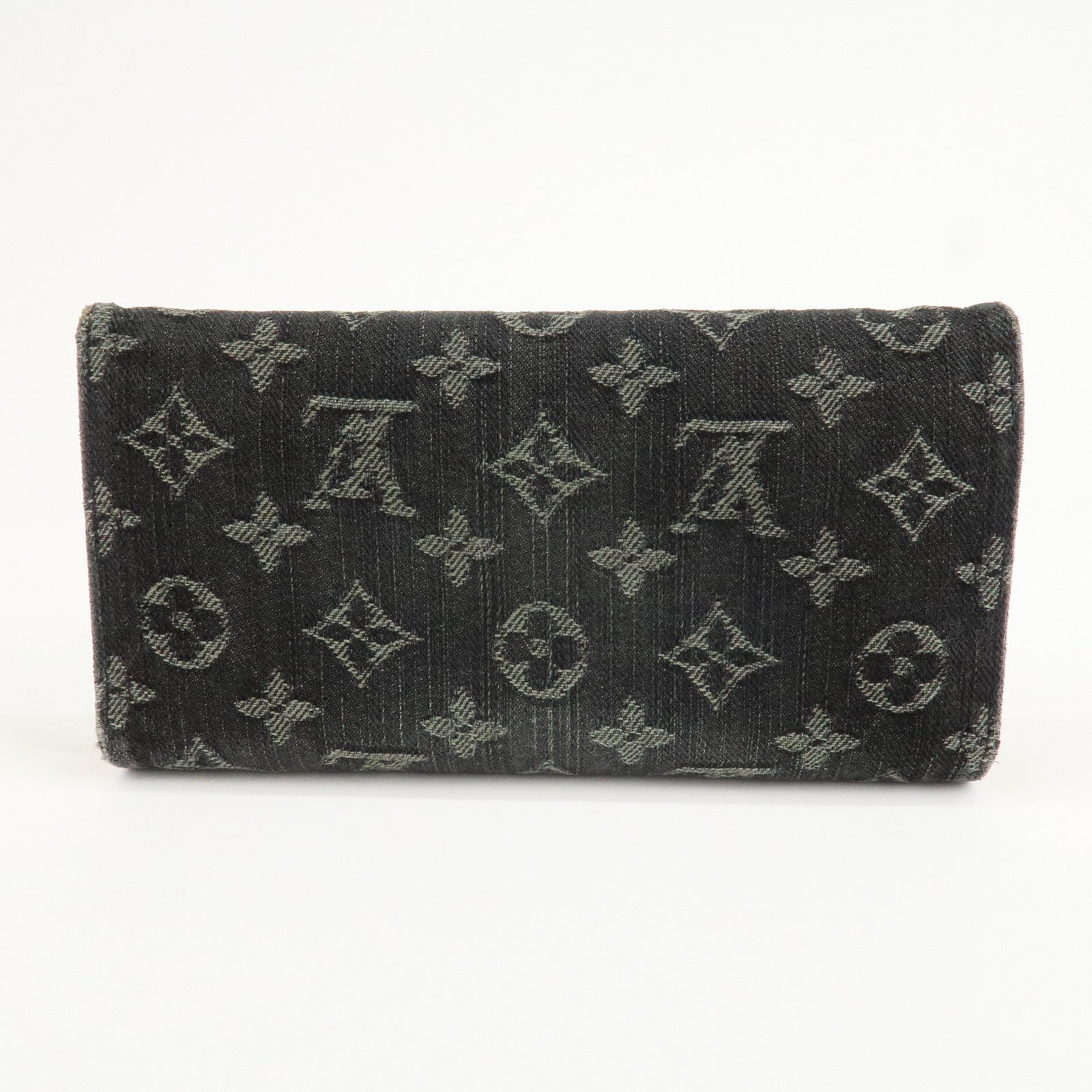 Louis Vuitton Monogram Denim Portefeuille Amelia Noir M95512
