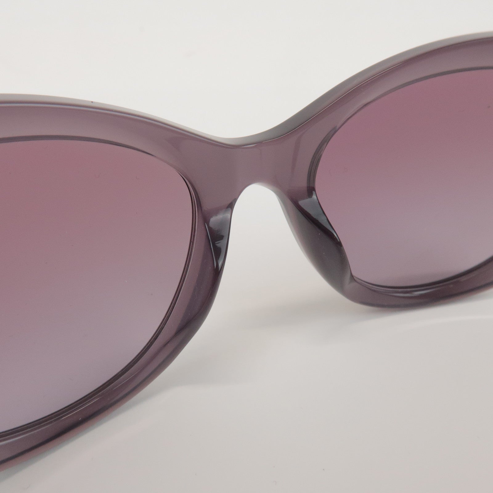 CHANEL Plastic Faux Pearl Cat-Eye Sunglasses 55□19 Purple 5340-H-A