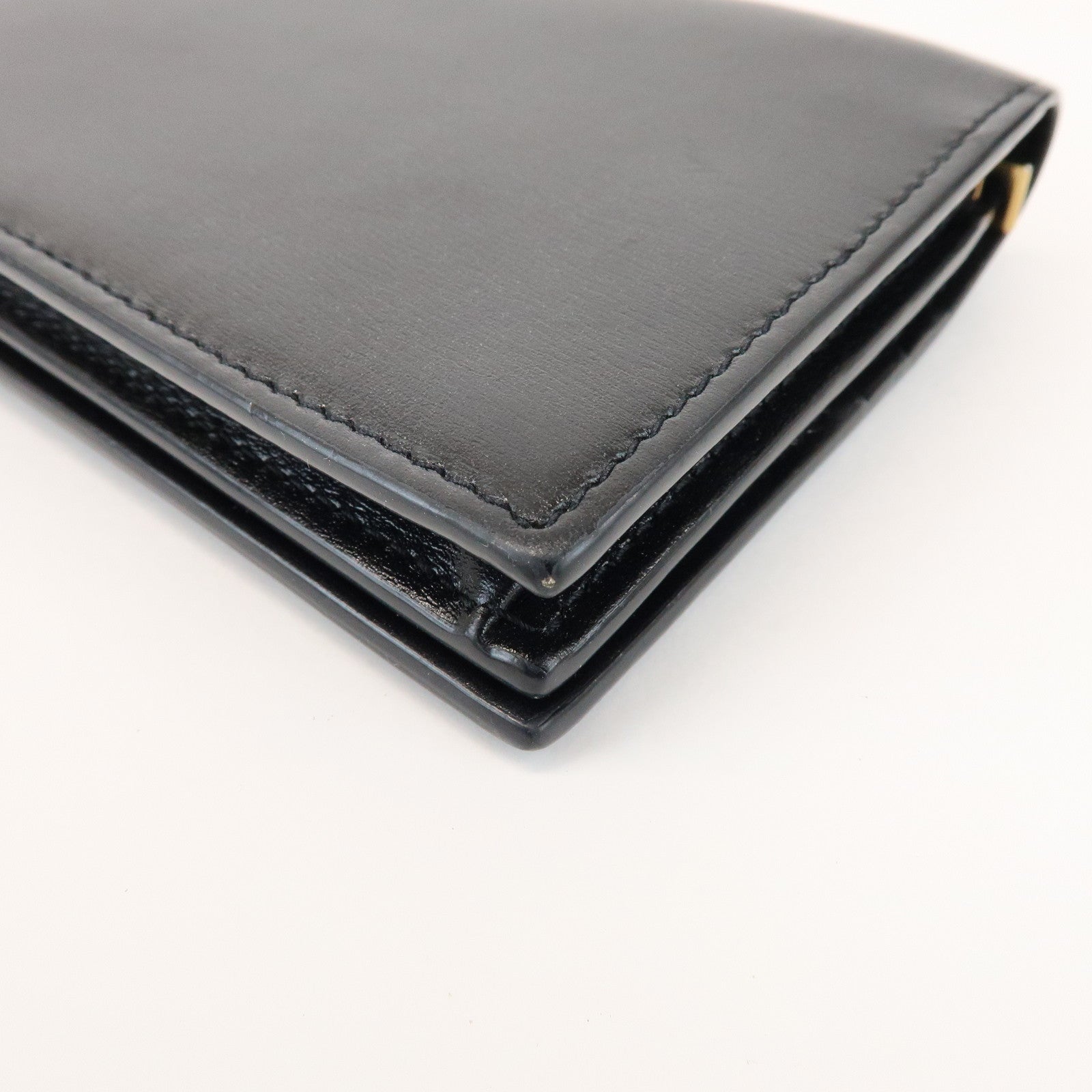 SAINT LAURENT PARIS Cassandra Leather SA Long Wallet Black 635542