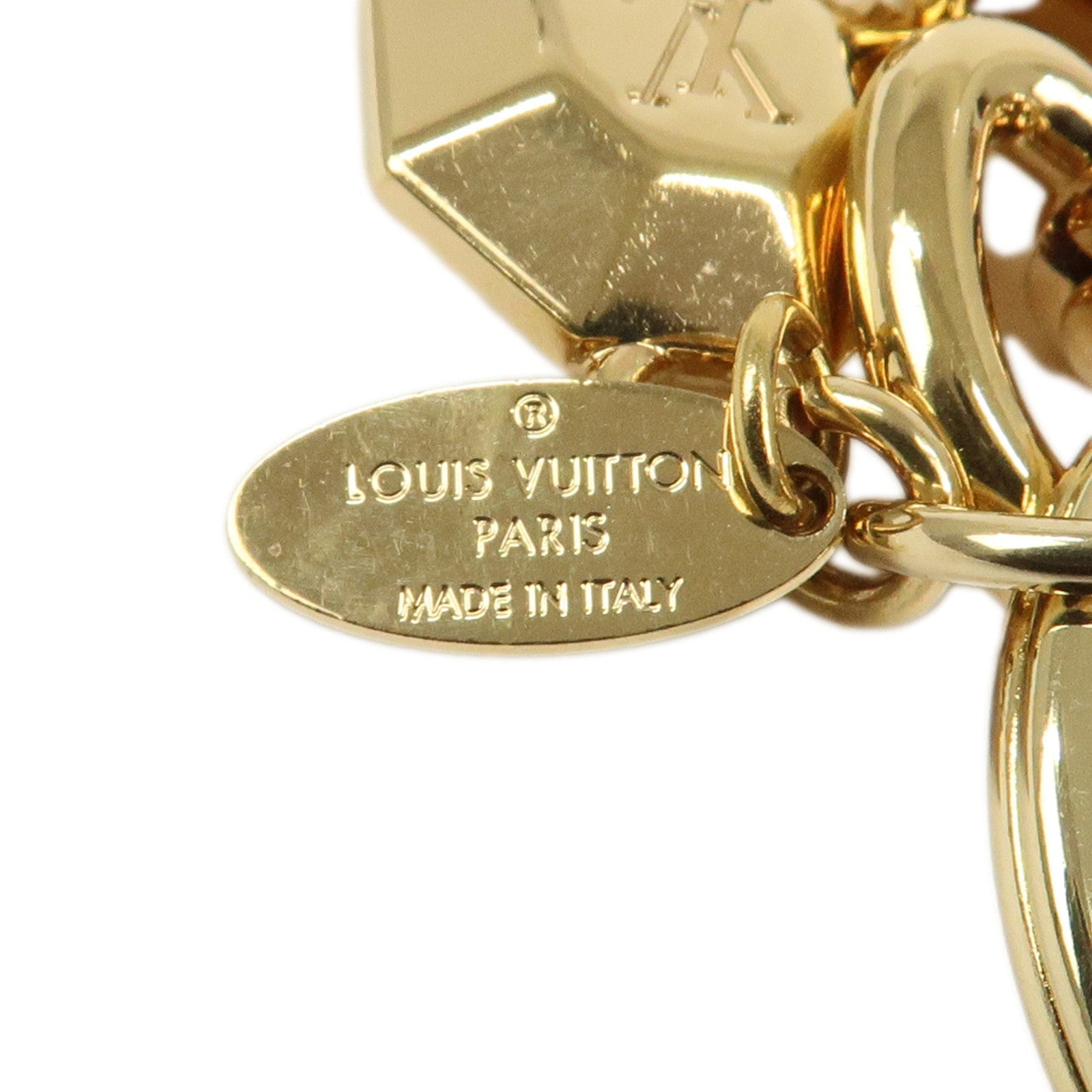 Louis Vuitton Porte Cles LV Facettes Bag Charm Gold M65216