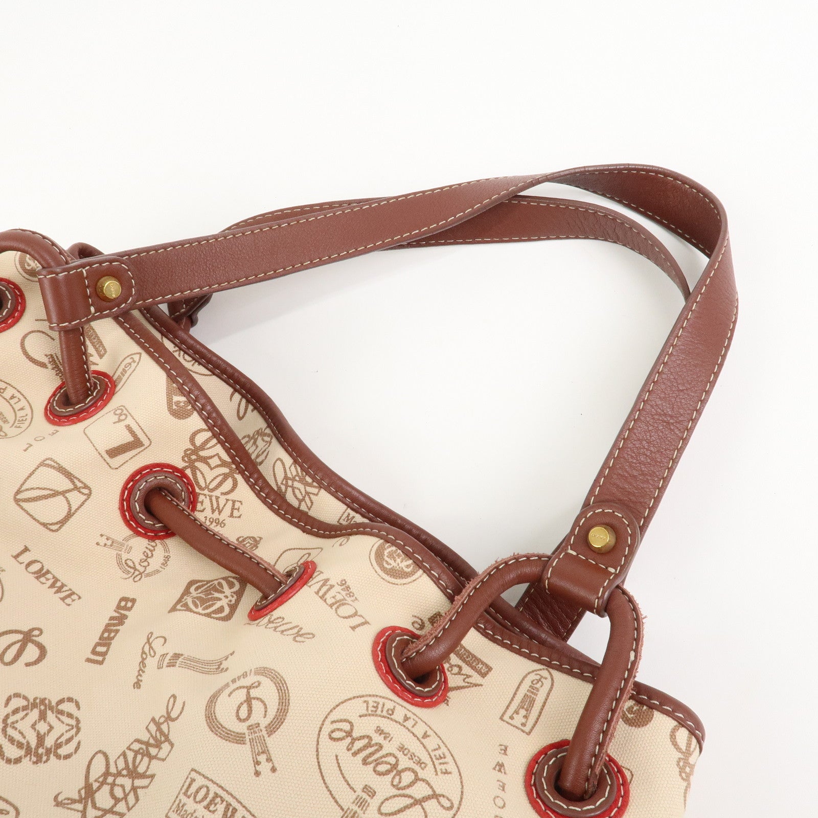 LOEWE Anagram Canvas Suede Leather Tote Bag 160th Anniversary