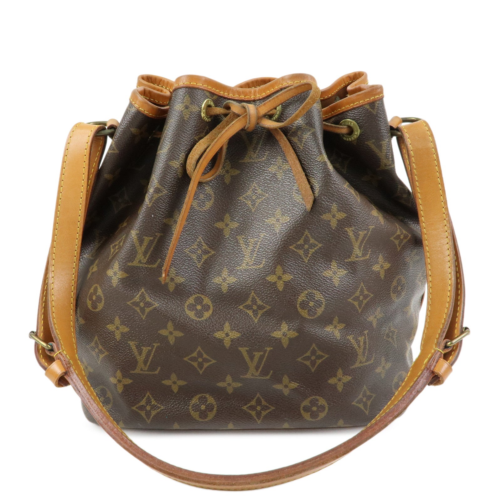 Louis Vuitton Monogram Petit Noe Shoulder Bag Brown M42226