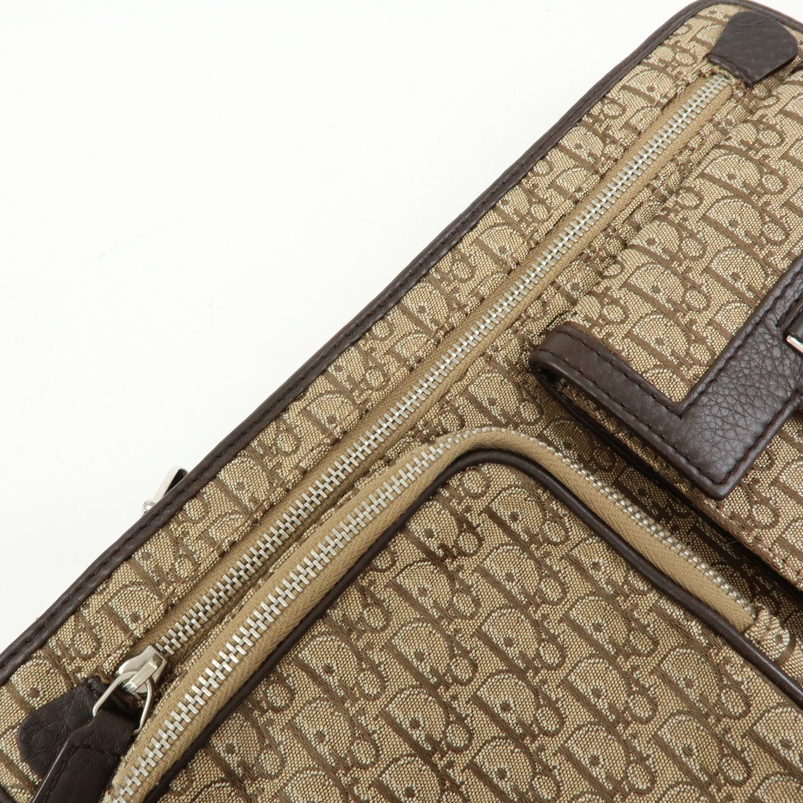Christian Dior Trotter Street Chic Canvas Leather Waist Bag Brown