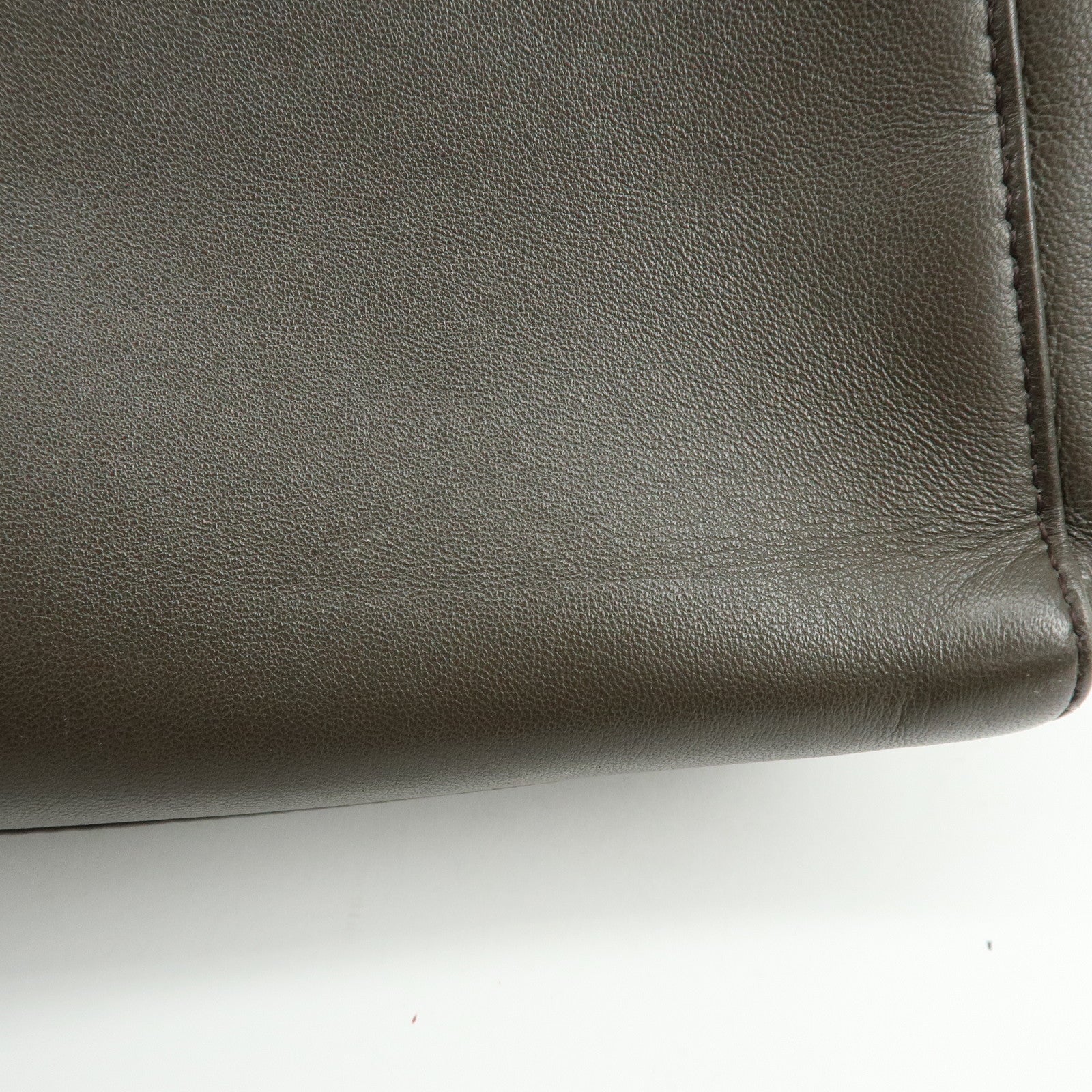 FENDI Mini Peekaboo Leather 2Way Bag Shoulder Bag Greige 8BN244