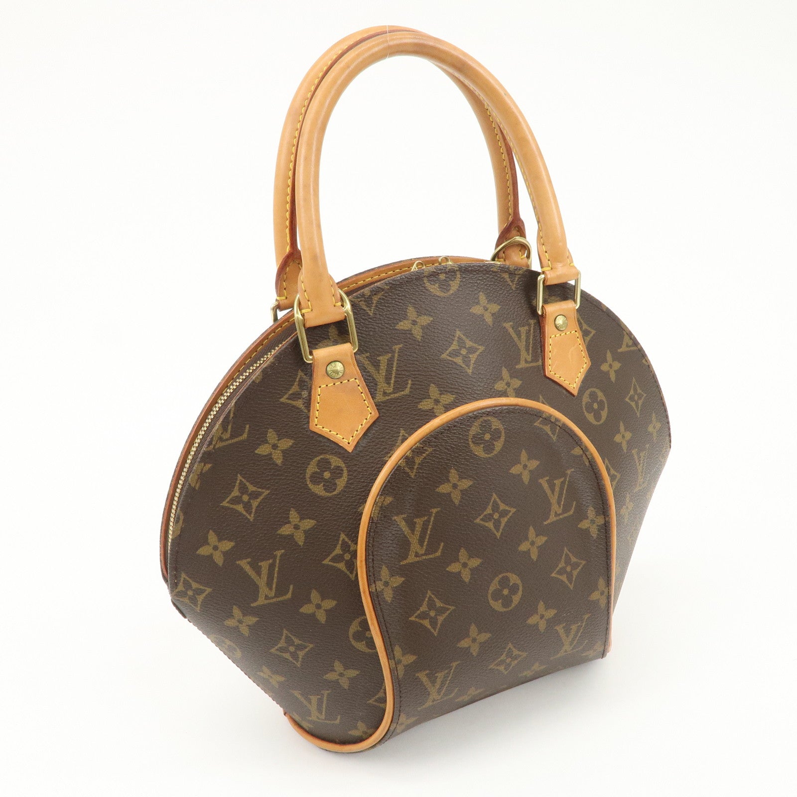 Louis Vuitton Monogram Ellipse PM Hand Bag Brown M51127 Used